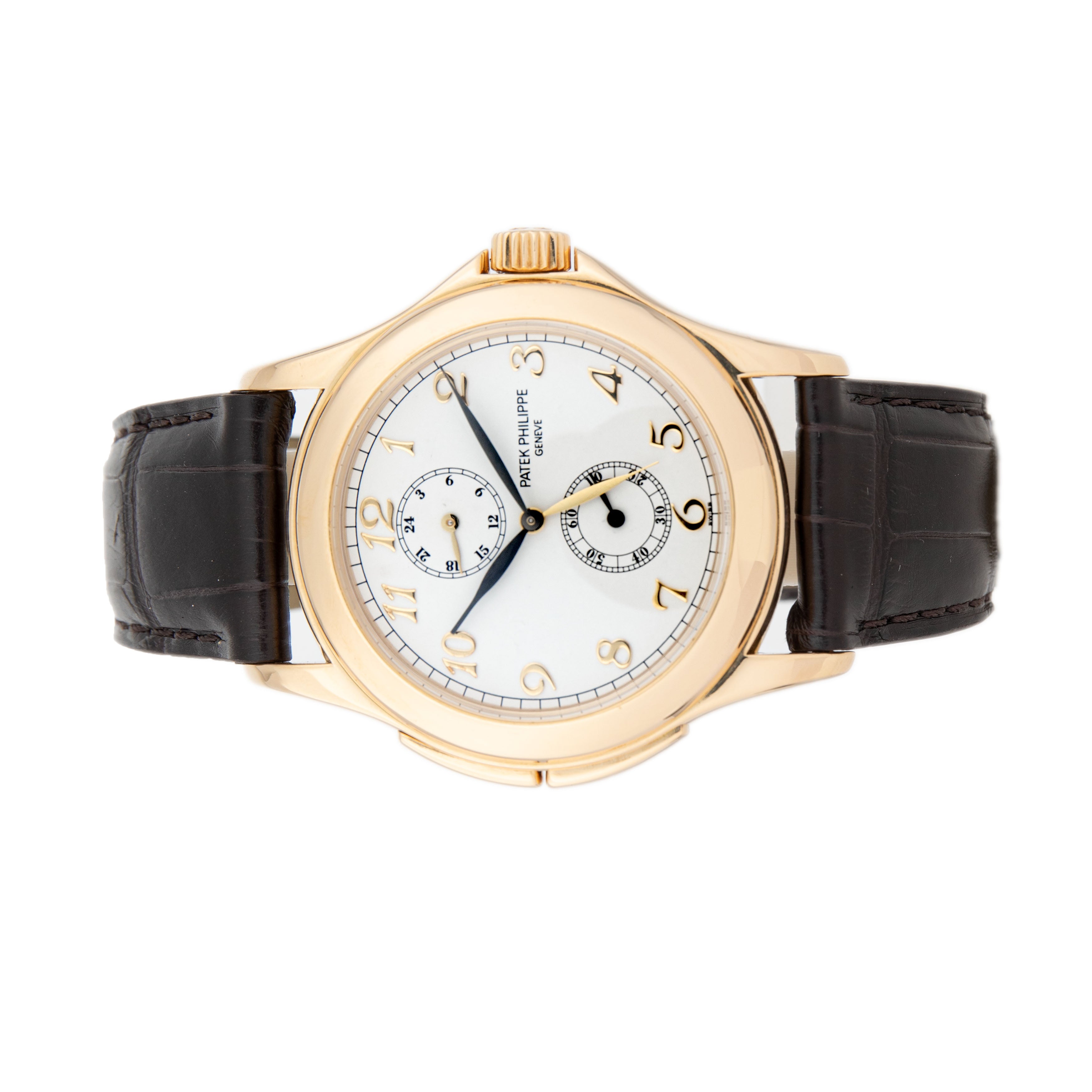 Patek Philippe Calatrava Travel Time Yellow Gold White Dial 37mm 5134J