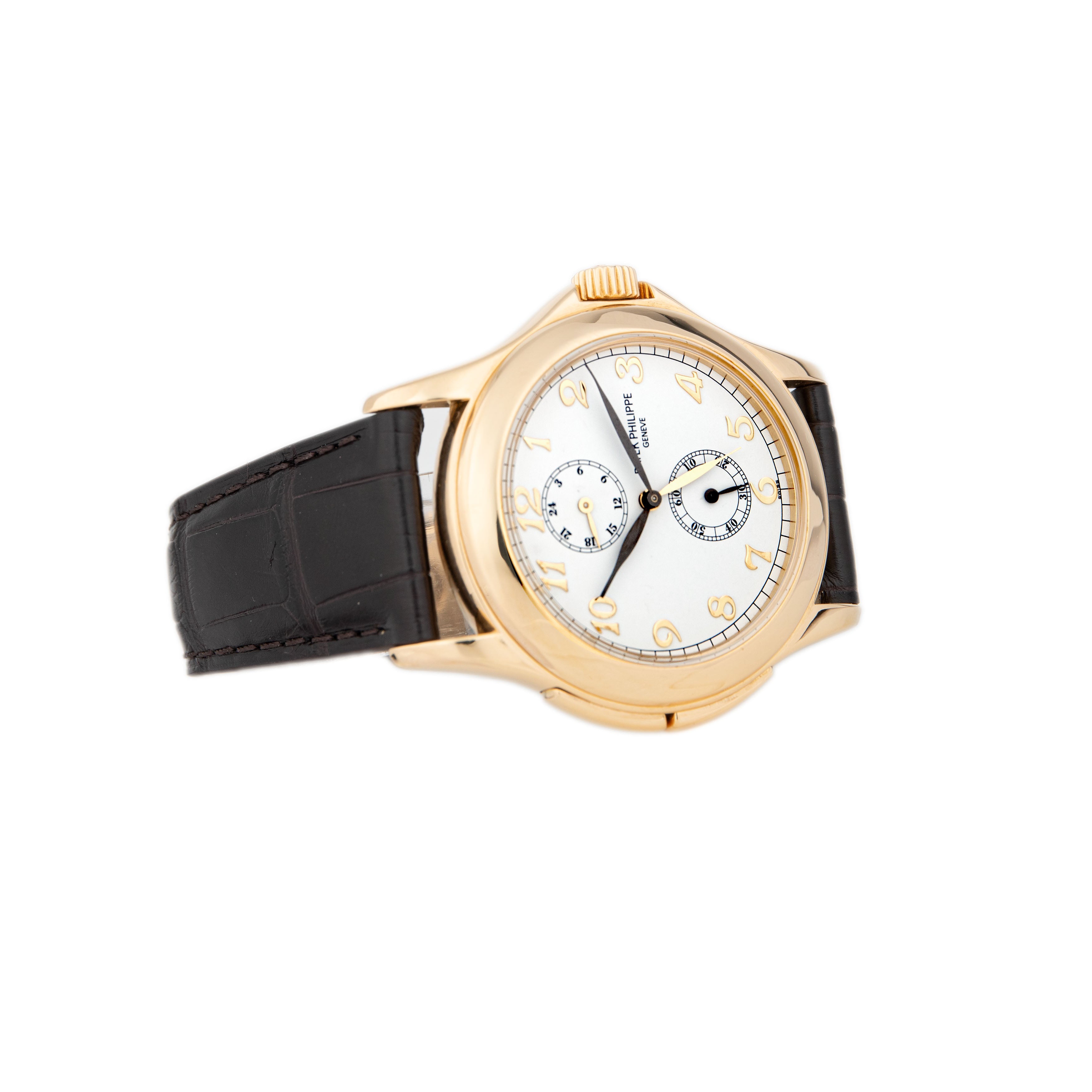 Patek Philippe Calatrava Travel Time Yellow Gold White Dial 37mm 5134J