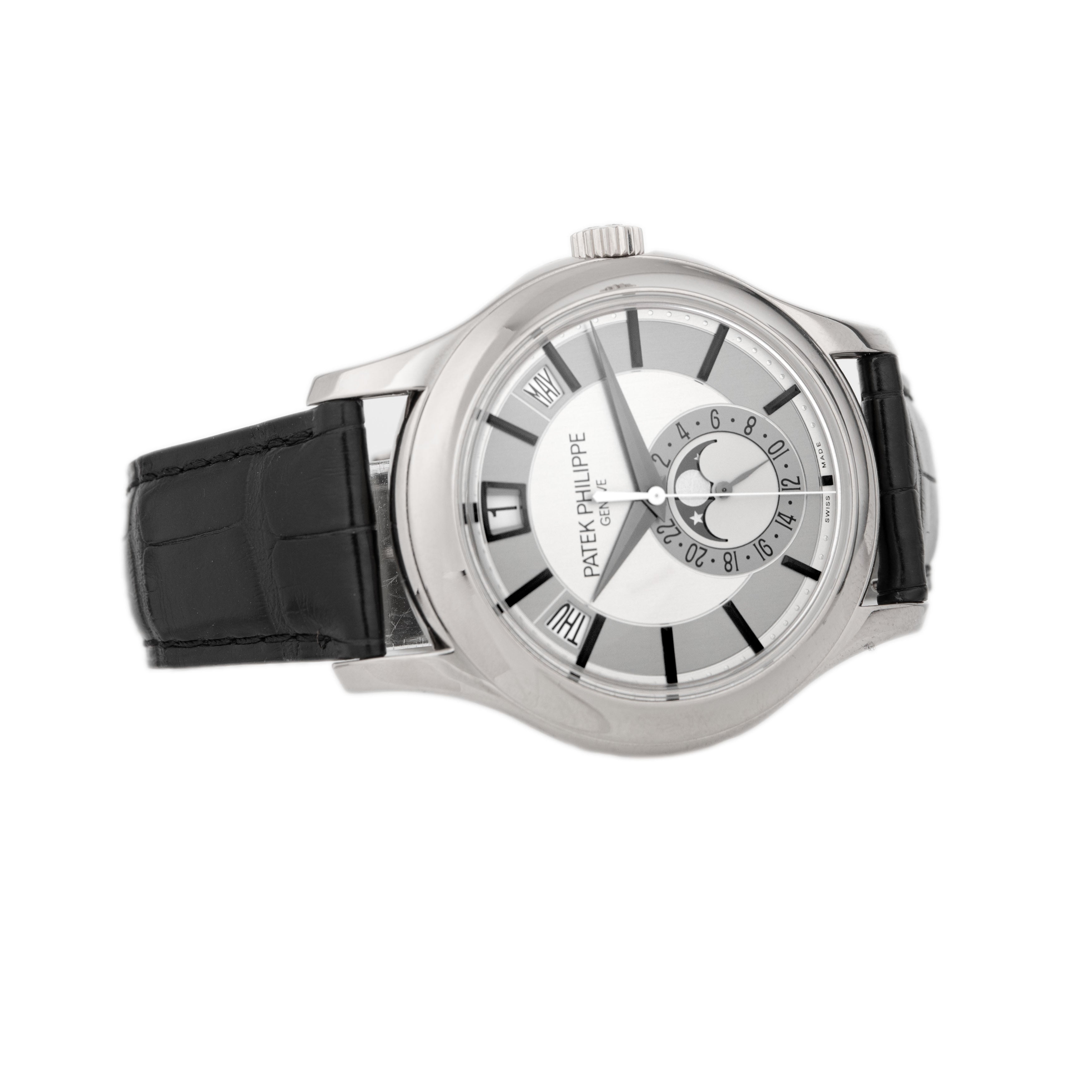 Patek Philippe Complications Annual Calendar White Gold Gray Dial 40mm 5205G-001