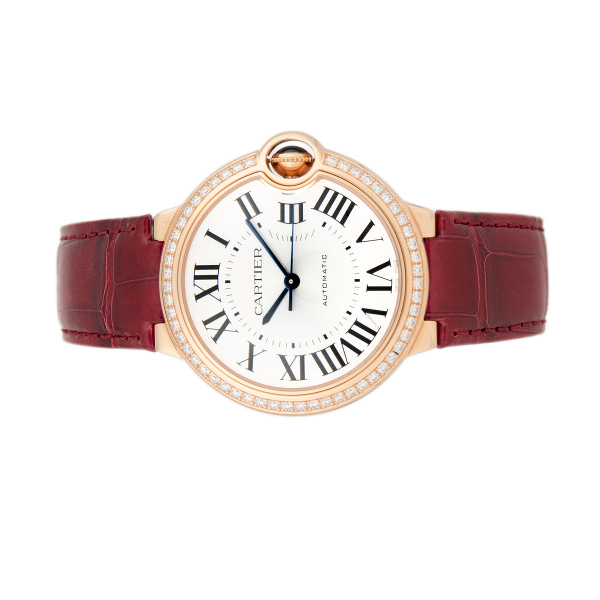 Cartier Ballon Bleu Rose Gold Silver Dial 36mm WJBB0034 Full Set