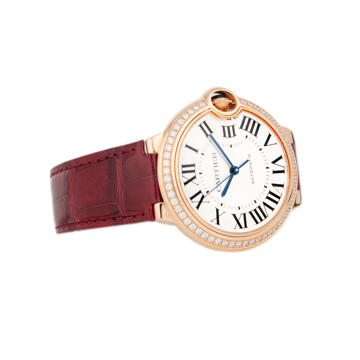 Cartier Ballon Bleu Rose Gold Silver Dial 36mm WJBB0034 Full Set