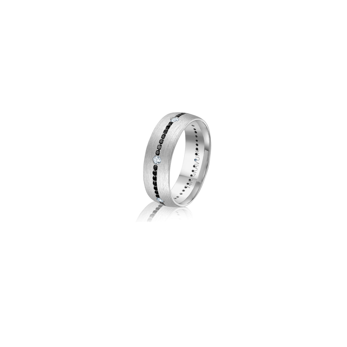 14K White Gold Satin Finish Diamond Wedding Band 7.0mm 55.18 ctw