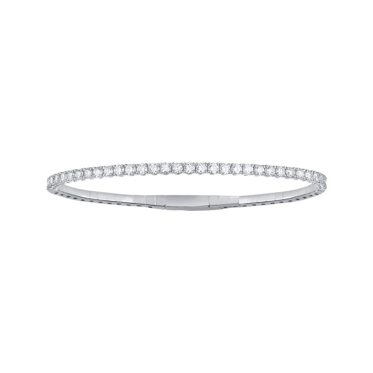 14K White Gold Pavé Diamond Disc Pendant Necklace 0.75CTW