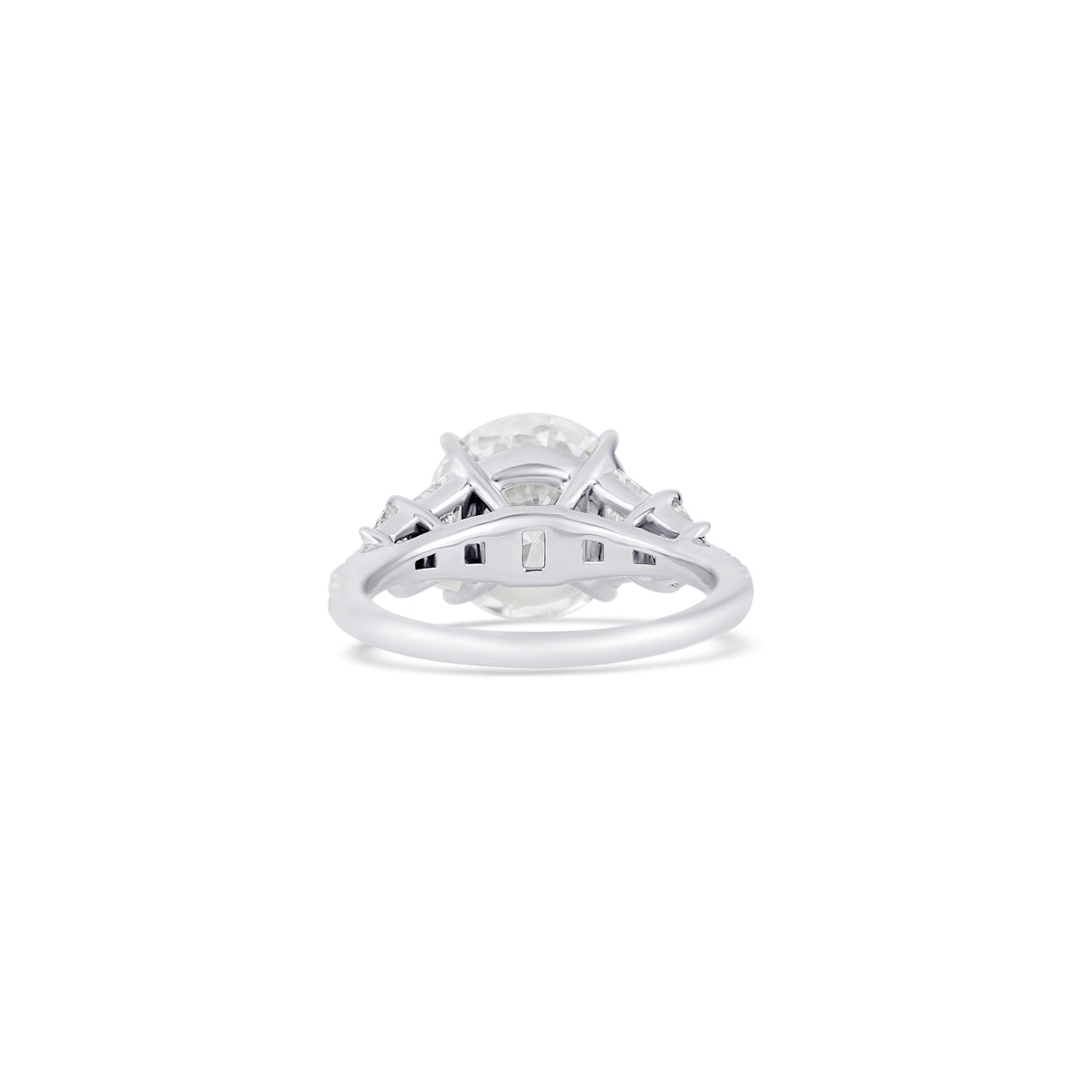 18K White Gold Lab Grown Round Diamond Engagement Ring 5.08 ct