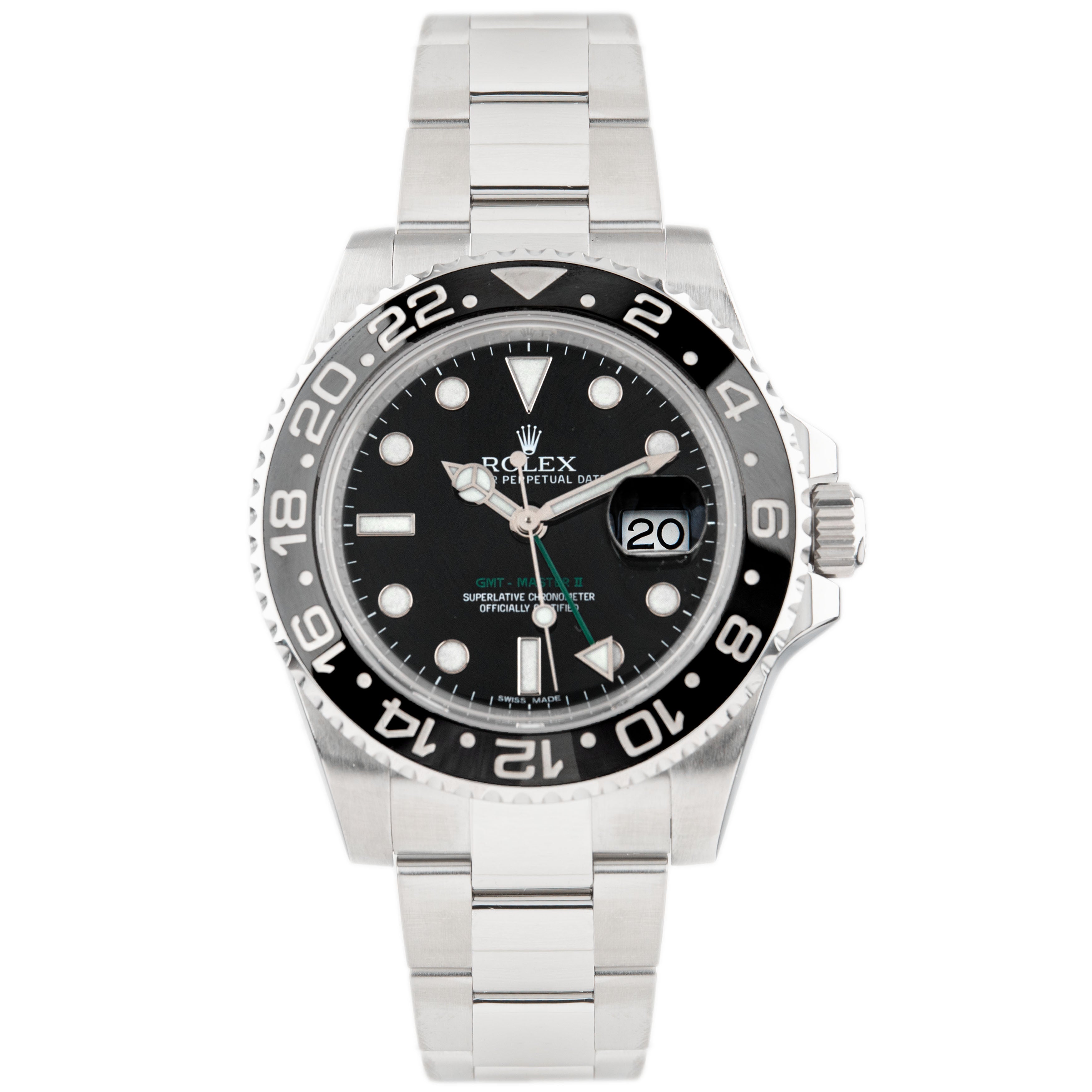 Rolex GMT-Master II Stainless Steel Black Dial 40mm 116710LN Full Set