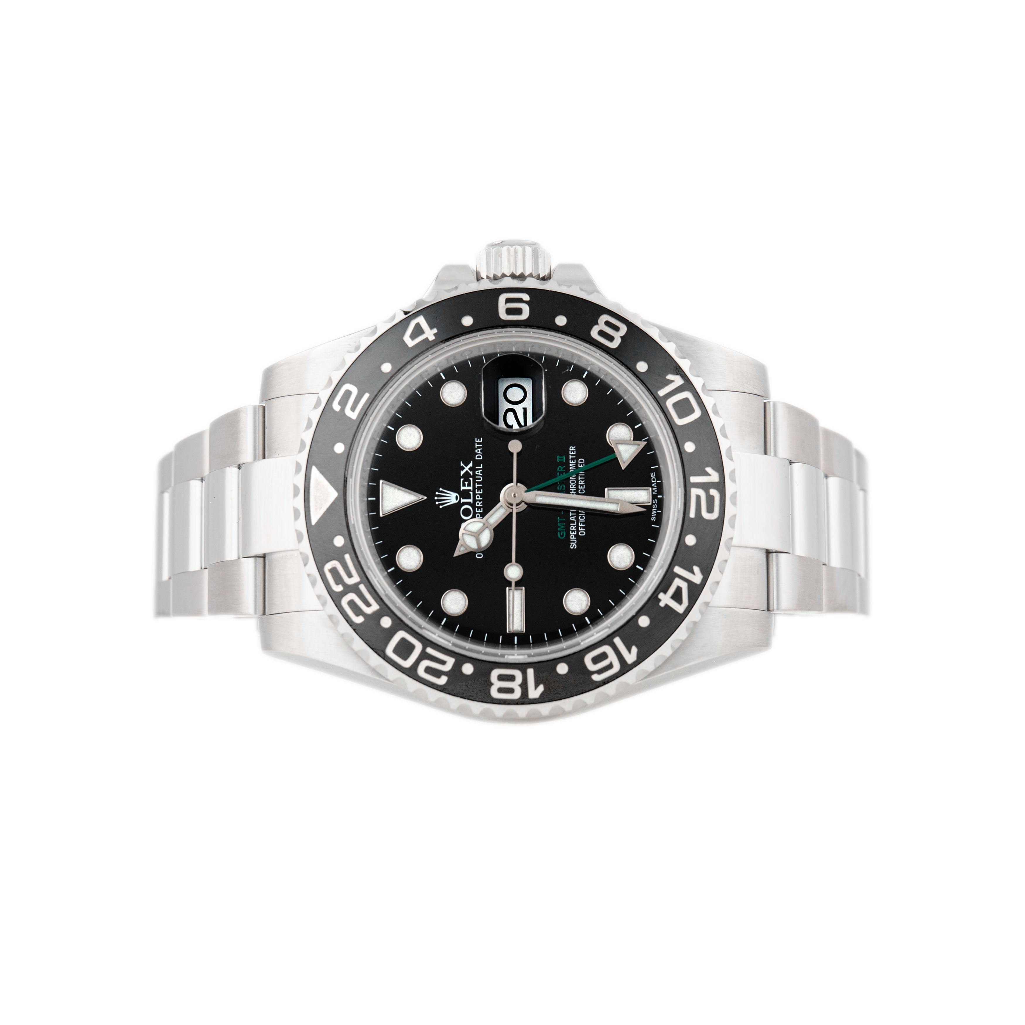 Rolex GMT-Master II Stainless Steel Black Dial 40mm 116710LN Full Set