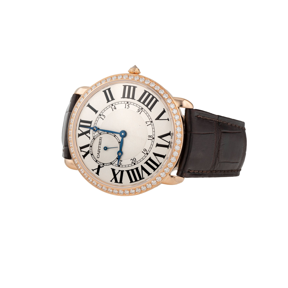 Cartier Ronde Louis Rose Gold Silver Dial 42mm WR007001 Full Set