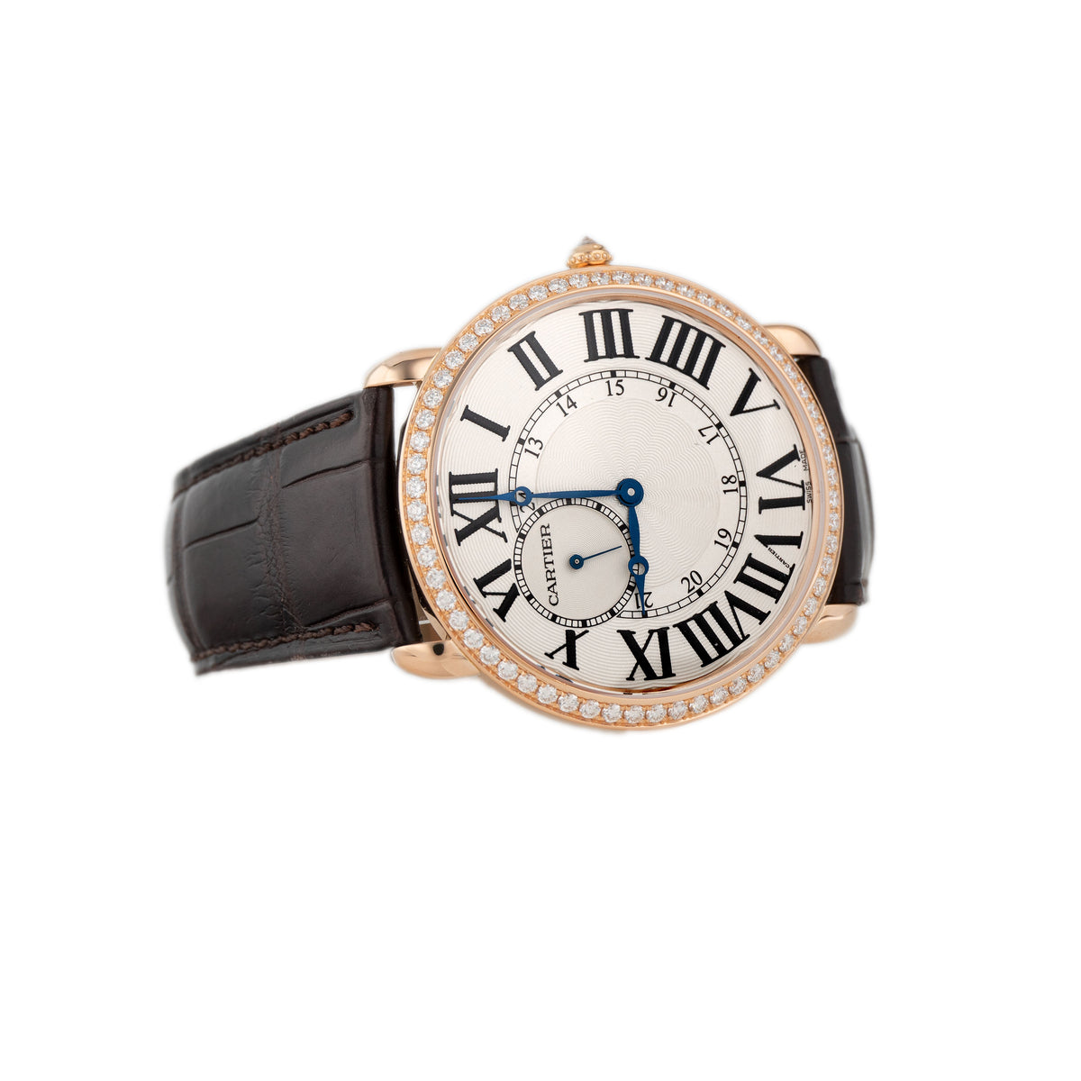 Cartier Ronde Louis Rose Gold Silver Dial 42mm WR007001 Full Set
