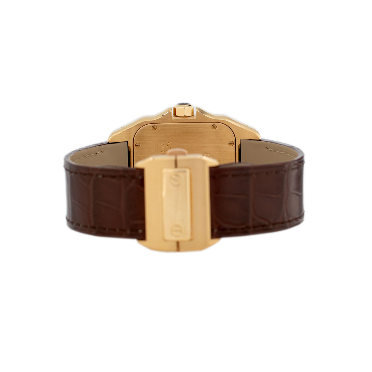 Cartier Santos 100 XL Yellow Gold Silver Dial 38x51mm W20071Y1