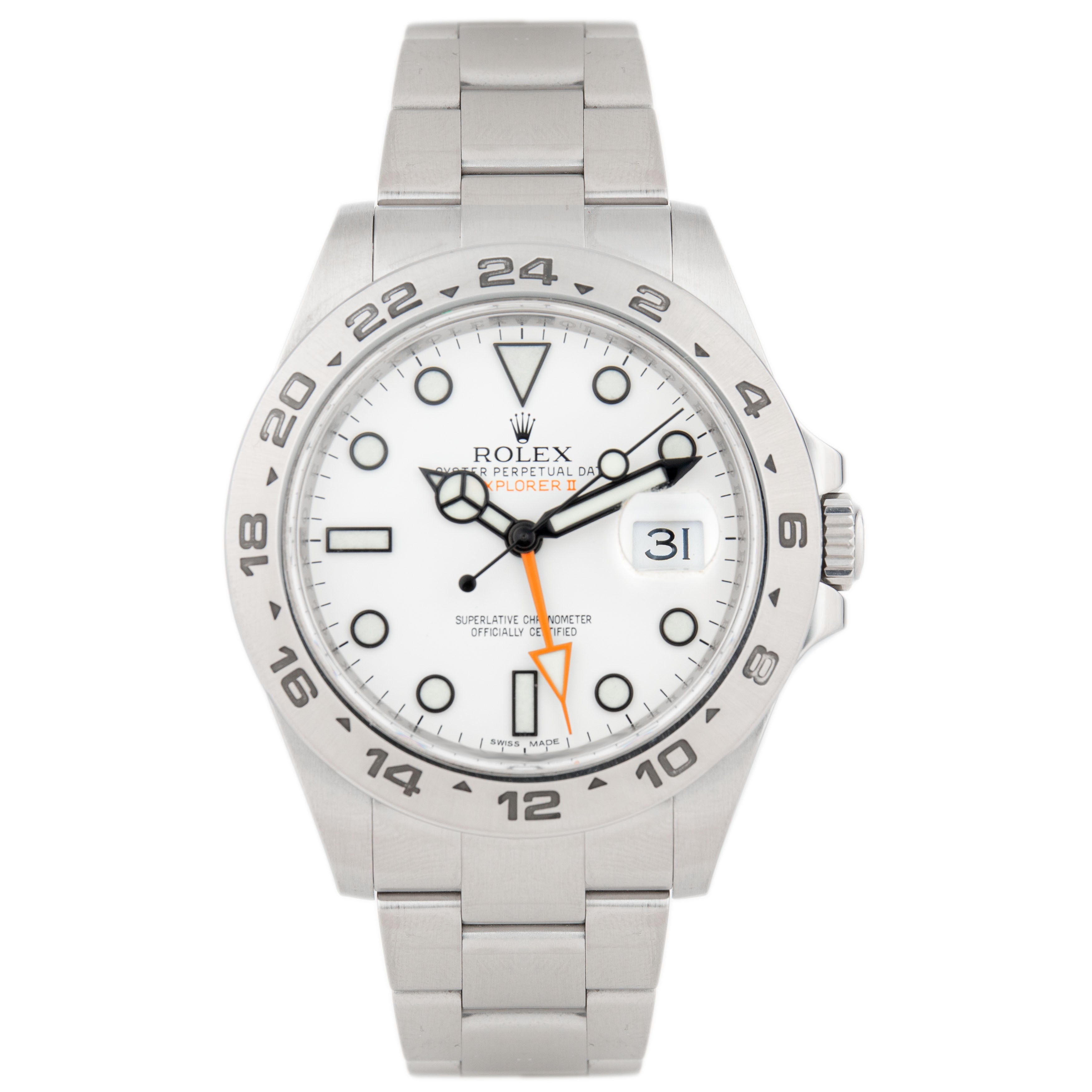 Rolex Explorer II Polar Explorer Stainless Steel White Dial 42mm 216570 Full Set