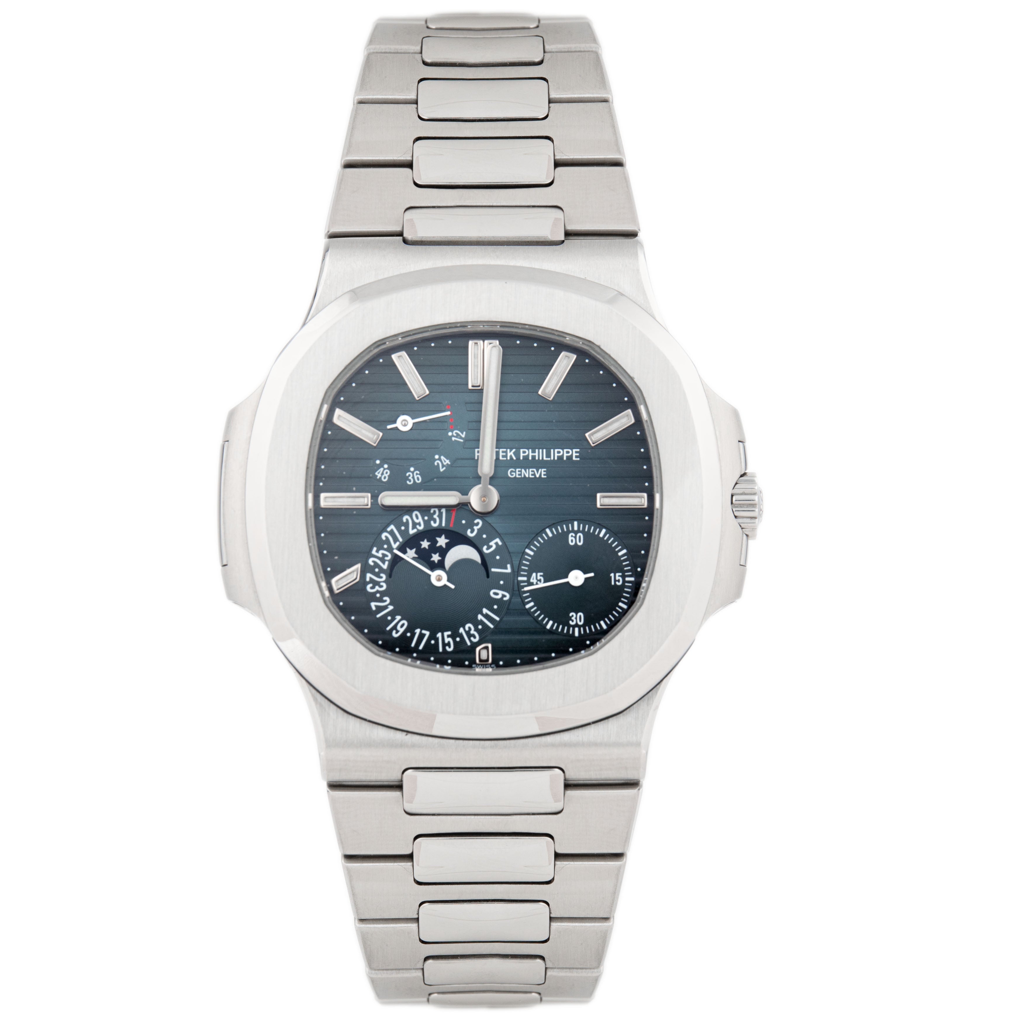 Patek Philippe Nautilus Moonphase Date Stainless Steel Blue Dial 40mm 5712/1A-001 Full Set