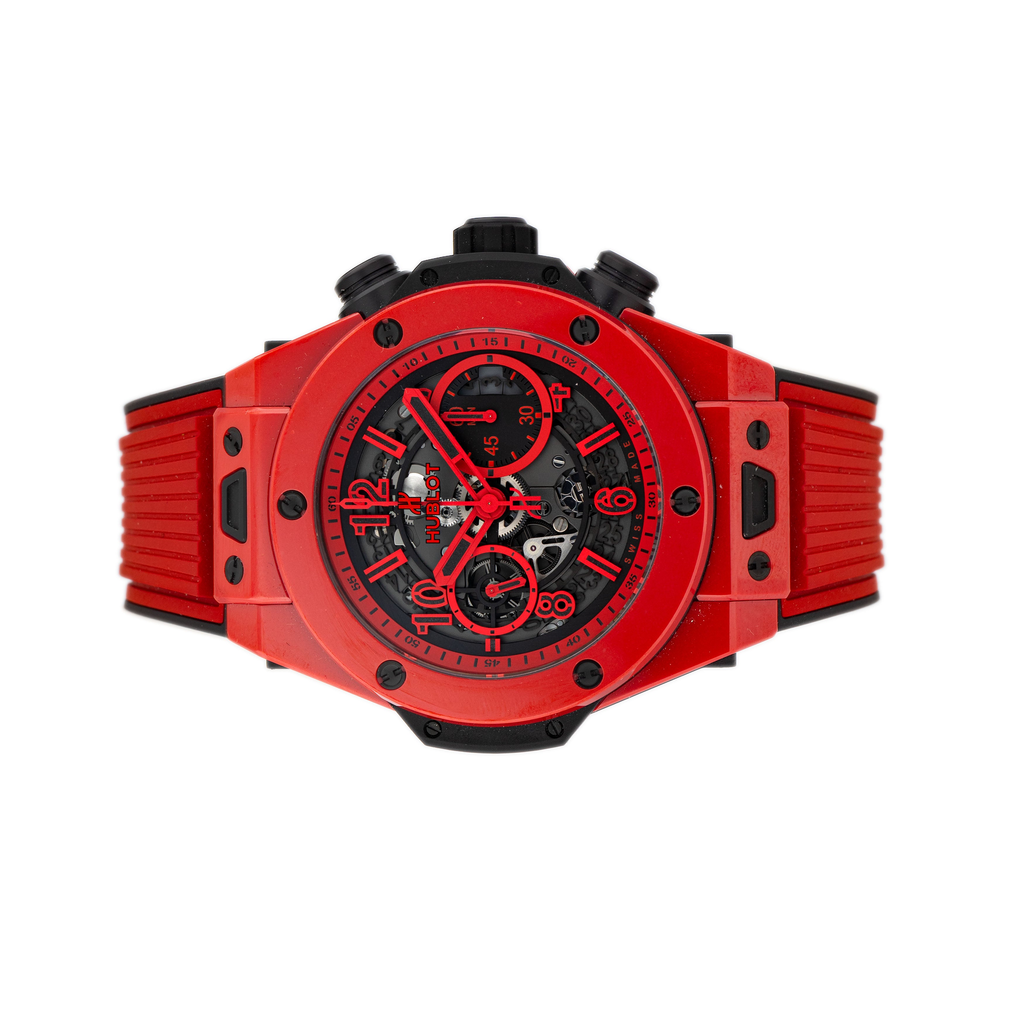 Hublot Big Bang Unico Ceramic Skeleton Red Dial 45mm 411.CF.8513.RX