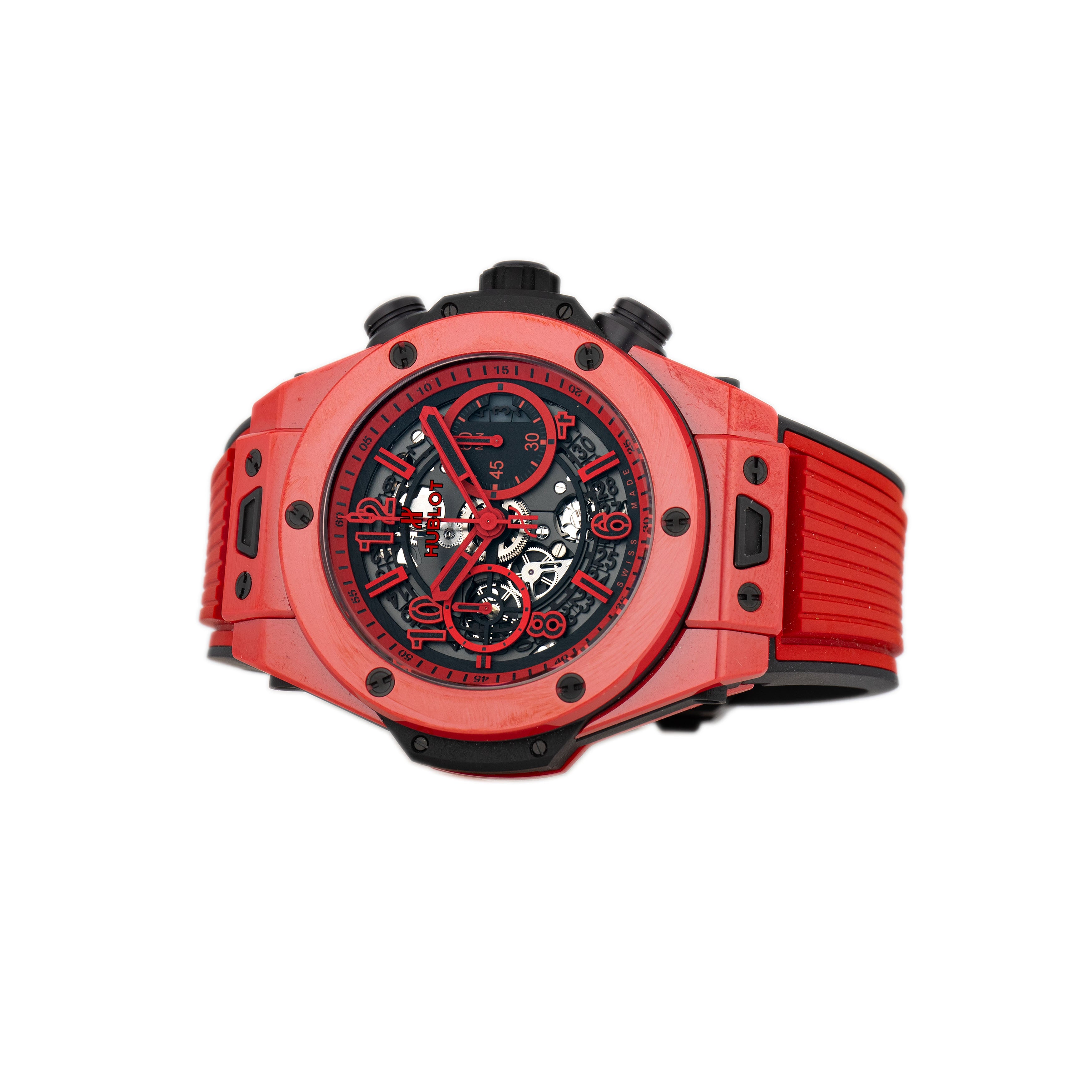 Hublot Big Bang Unico Ceramic Skeleton Red Dial 45mm 411.CF.8513.RX