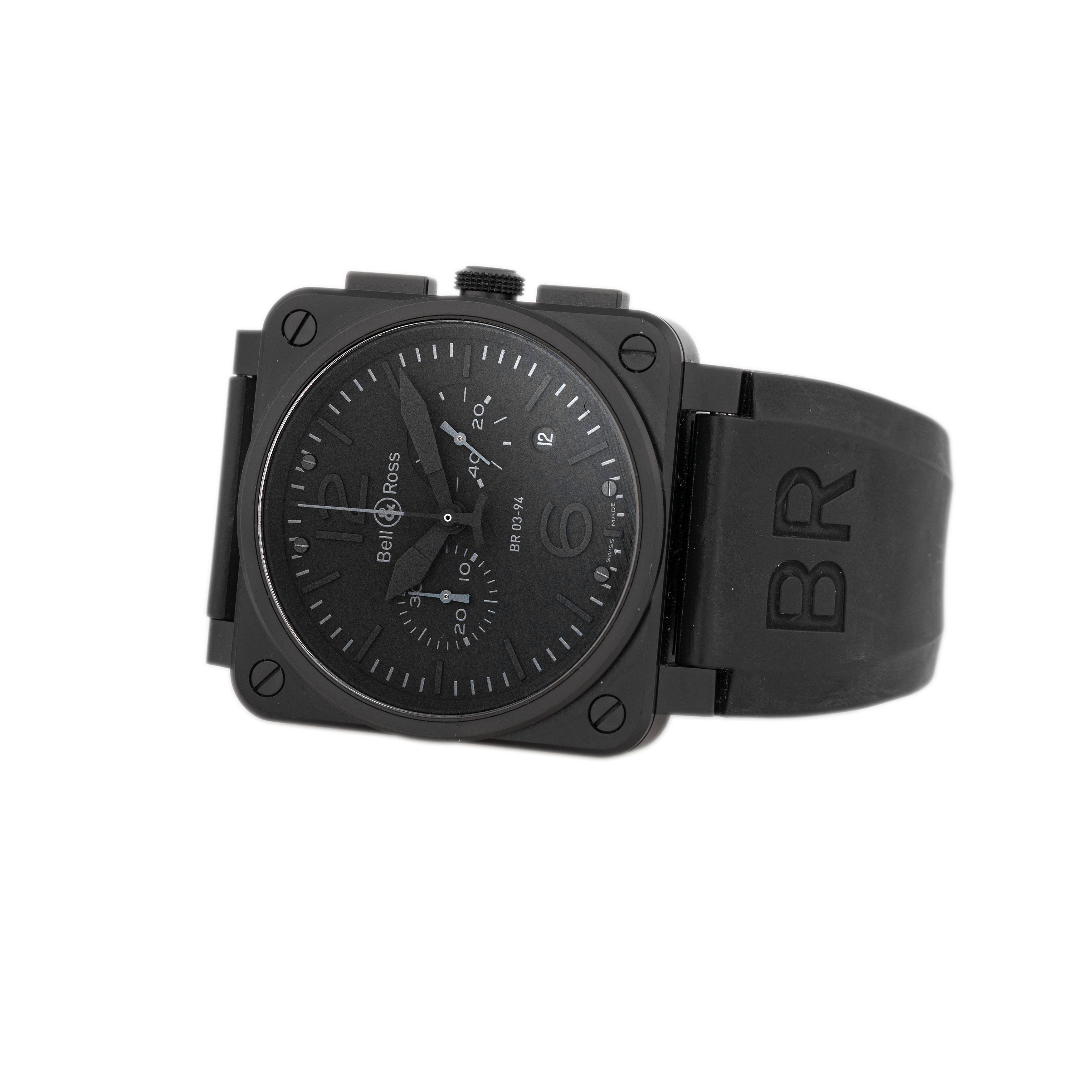 Bell & Ross BR-03 Phantom Chronographe Stainless Steel Black Dial 42mm BR03-94-S