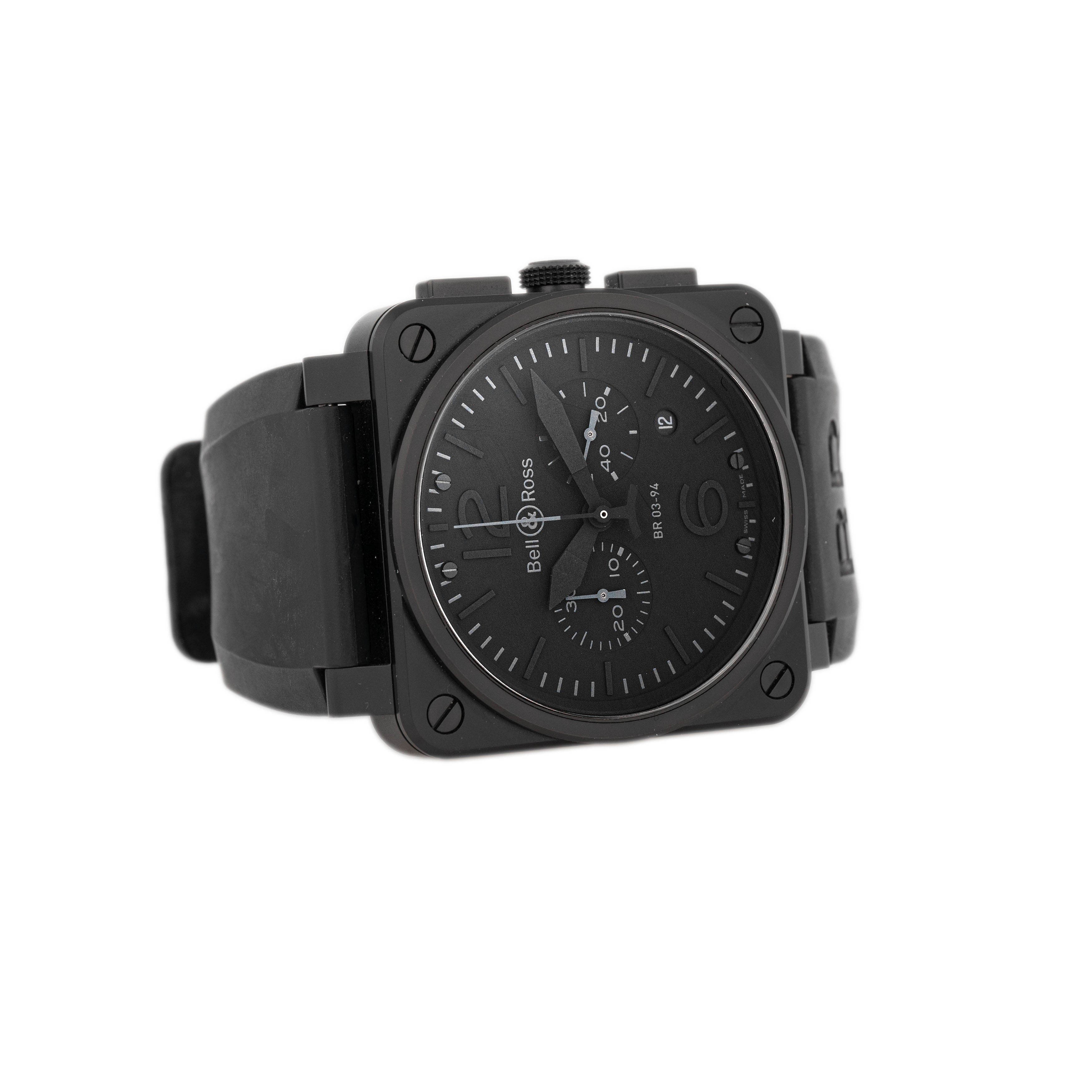 Bell & Ross BR-03 Phantom Chronographe Stainless Steel Black Dial 42mm BR03-94-S