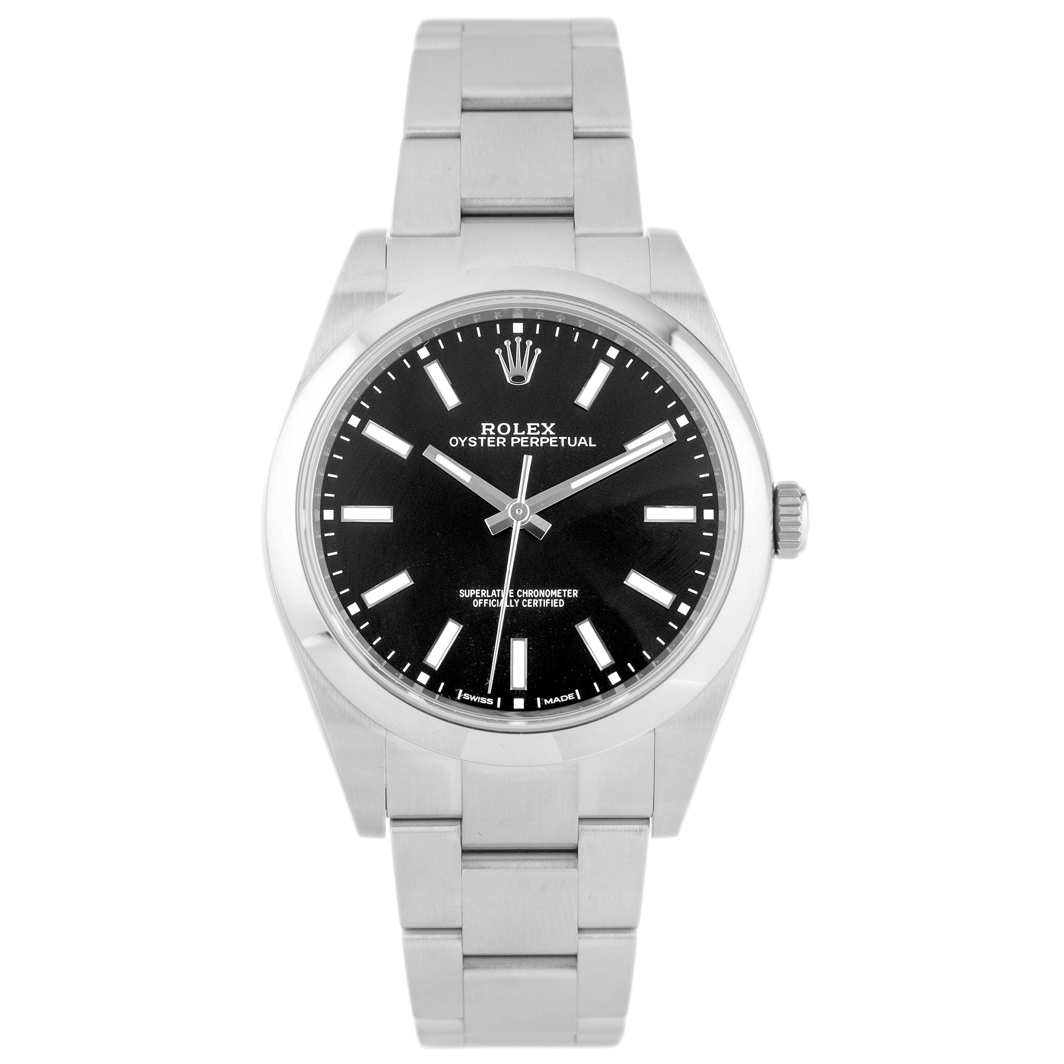 Rolex Oyster Perpetual Stainless Steel Black Dial 39mm 114300