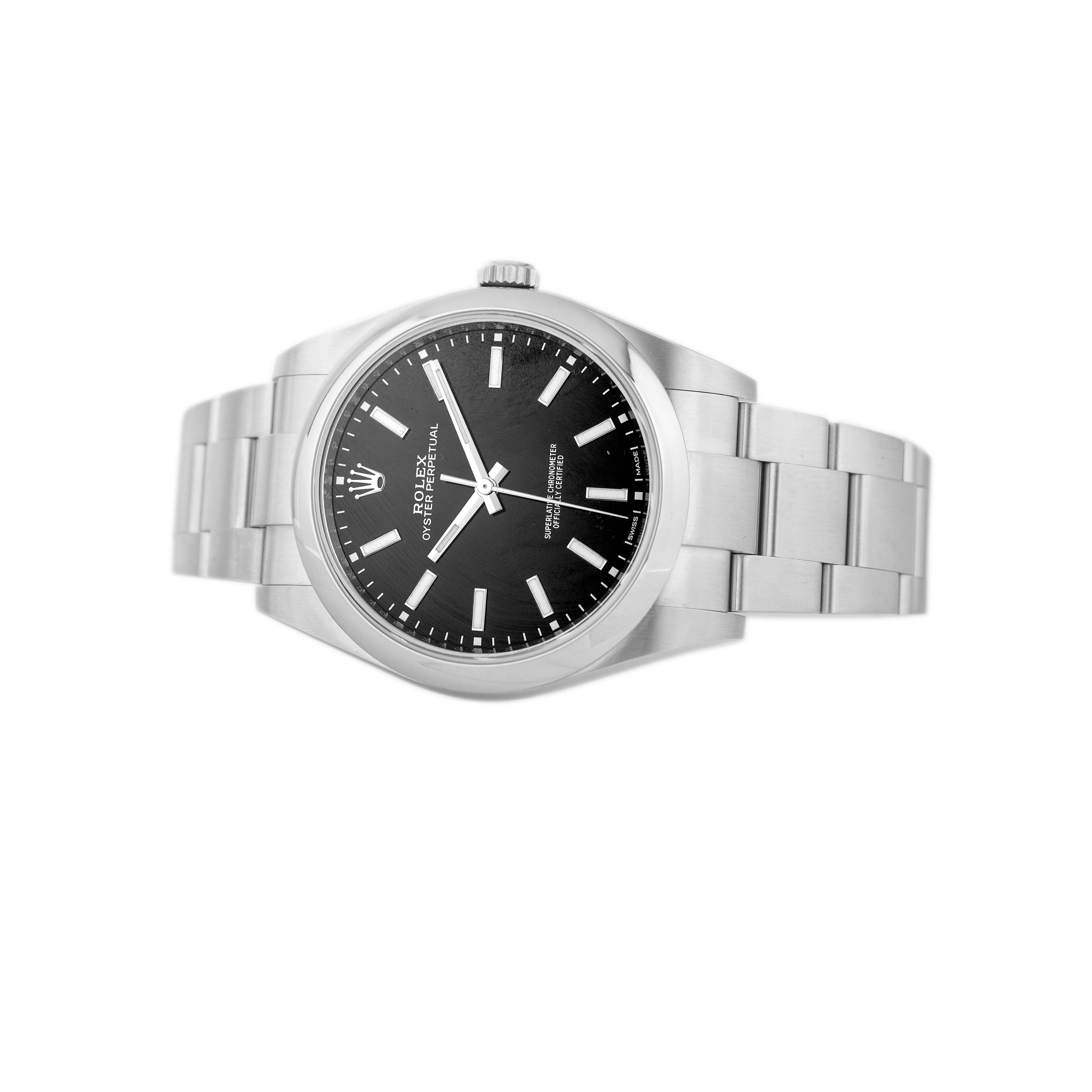 Rolex Oyster Perpetual Stainless Steel Black Dial 39mm 114300