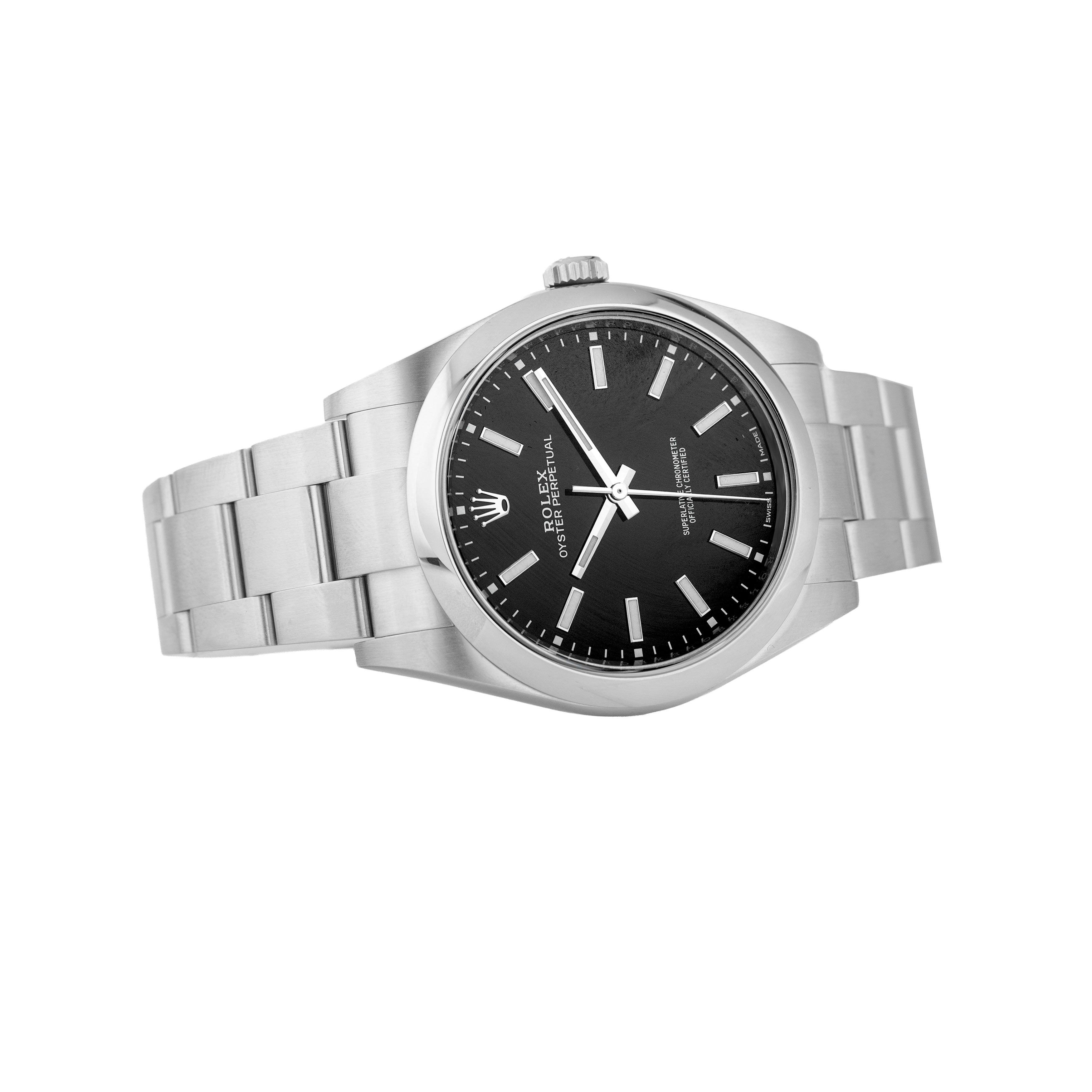 Rolex Oyster Perpetual Stainless Steel Black Dial 39mm 114300