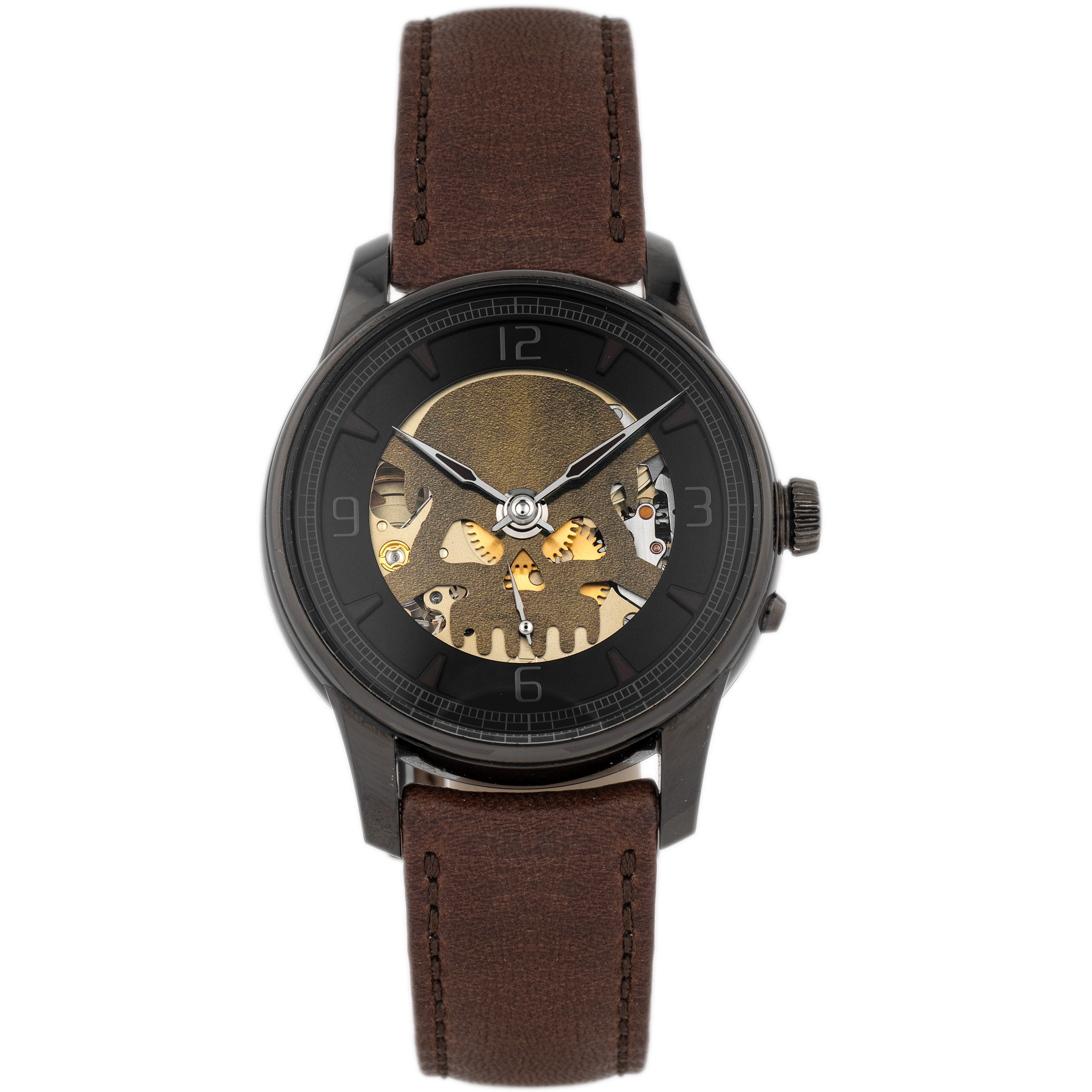 Moritz Grossmann Atum Pure Skull Stainless Steel Black Dial 40mm MG-002091 Full Set