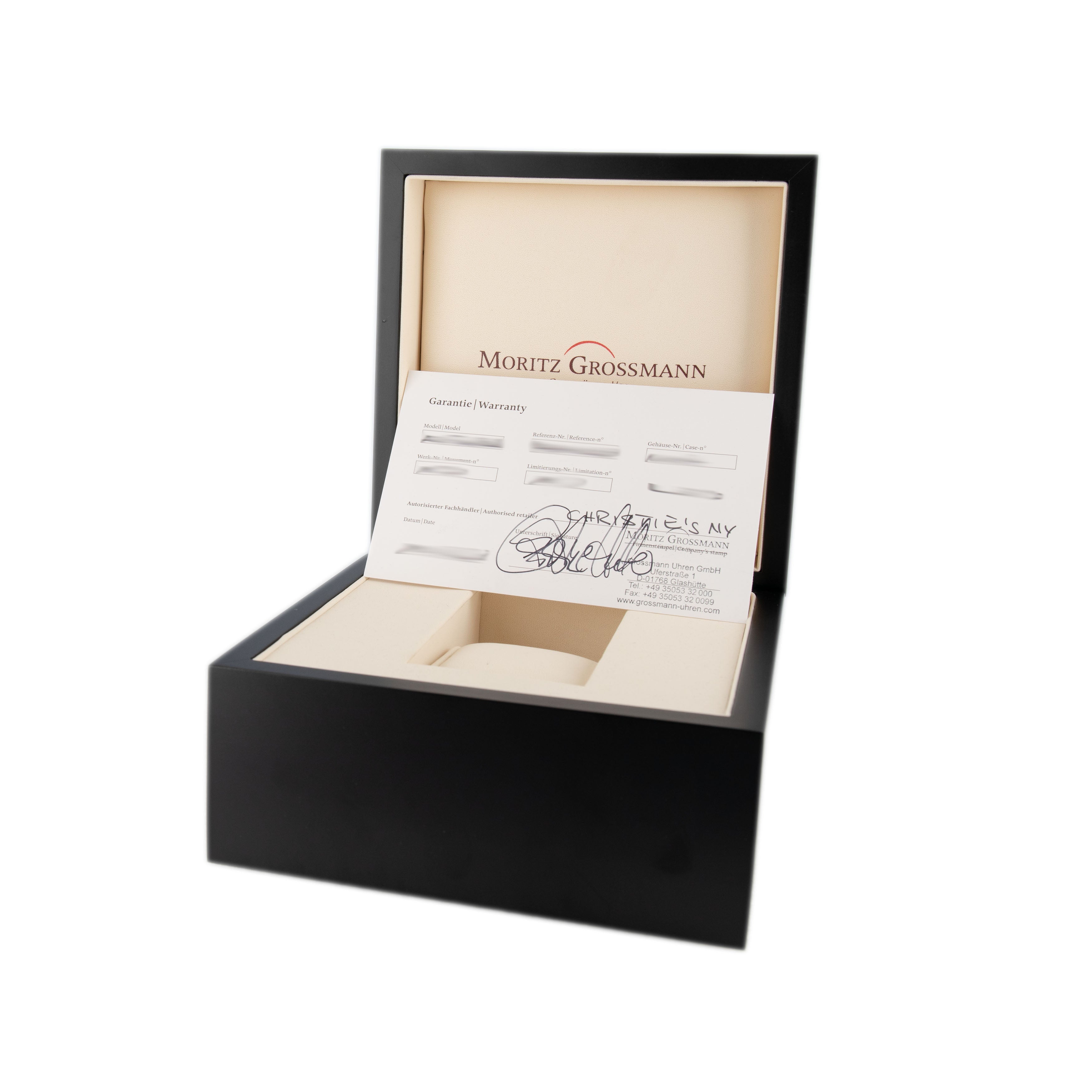 Moritz Grossmann Atum Pure Skull Stainless Steel Black Dial 40mm MG-002091 Full Set