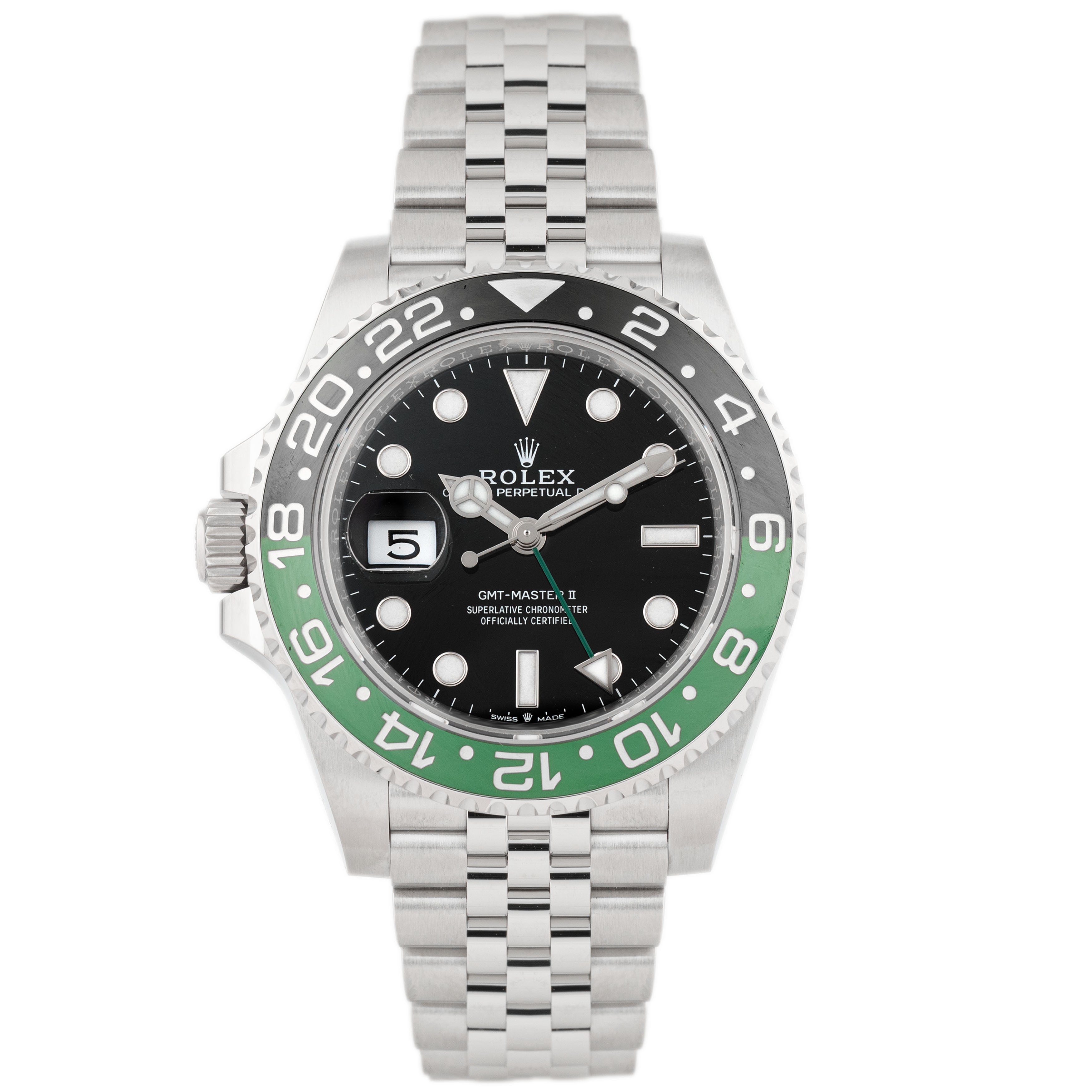 Rolex GMT-Master II Sprite Stainless Steel Black Dial 40mm Jubilee 126720VTNR Full Set