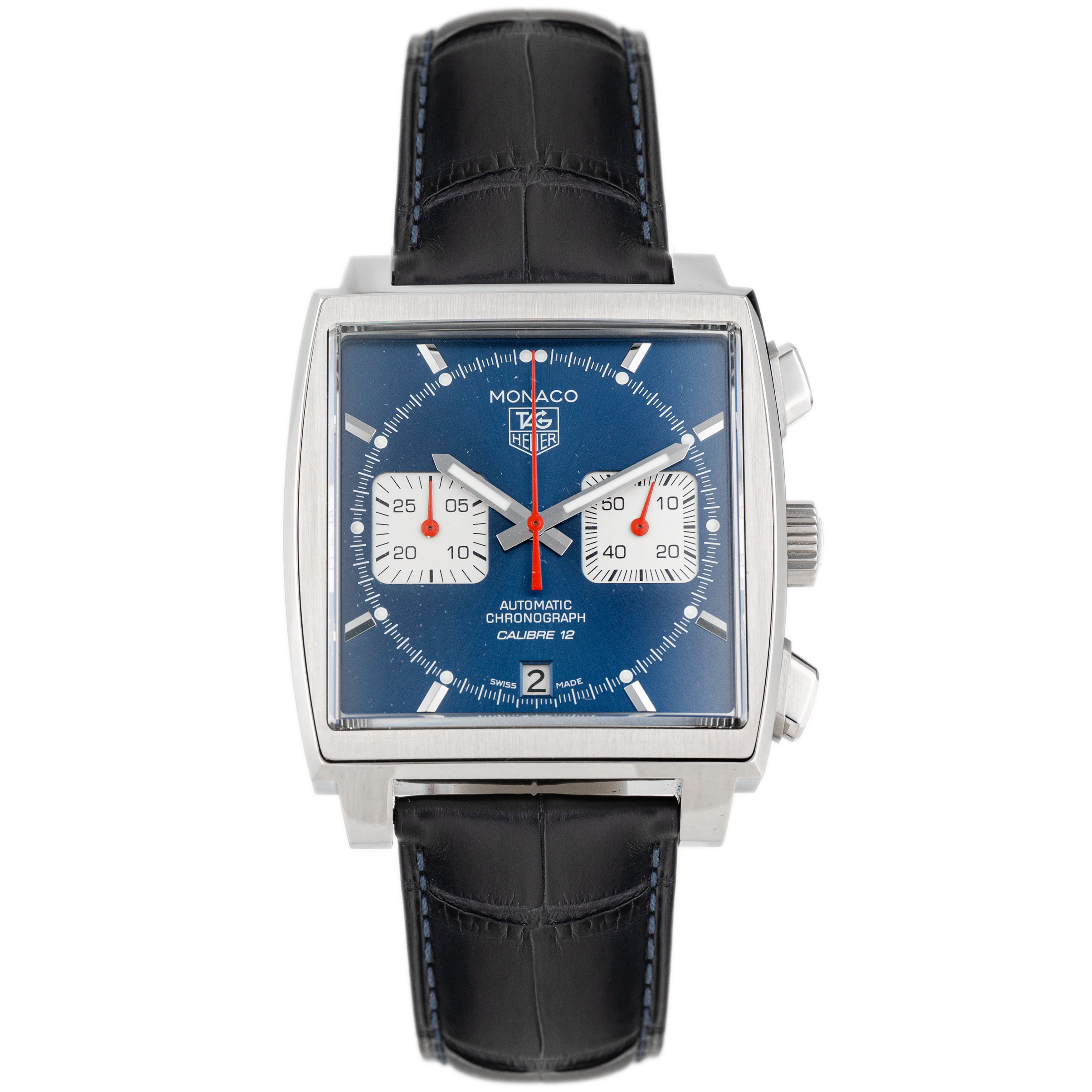 TAG Heuer Monaco Chronograph Stainless Steel Blue Dial 39mm CAW211P.FC6356 Full Set