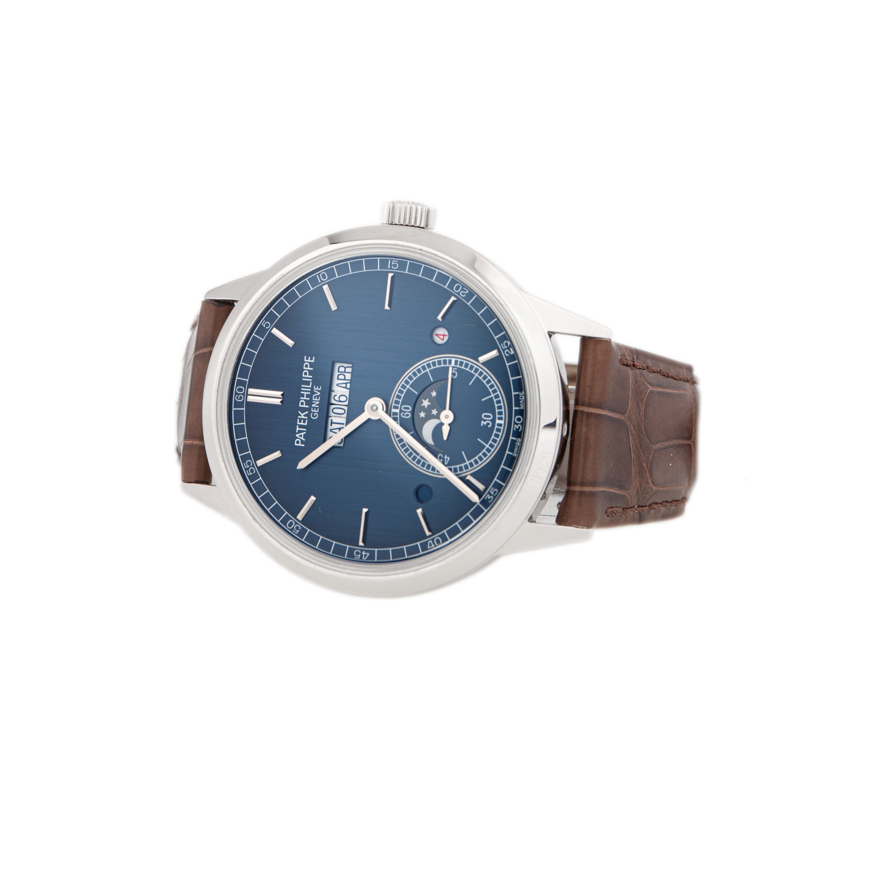 Patek Philippe Grand Complications In Line Perpetual Calendar Platinum Blue Dial 41mm 5236P-001 Full Set