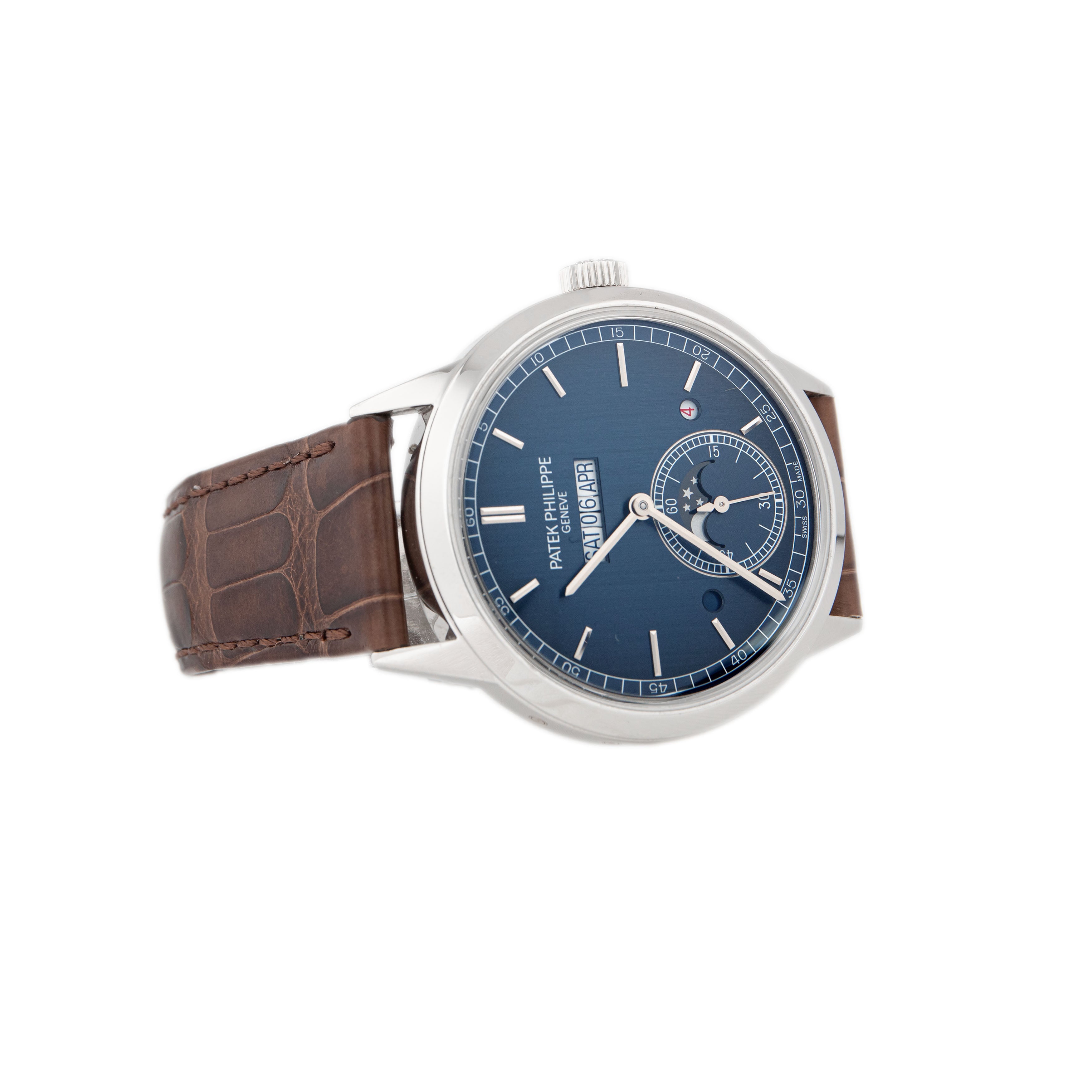 Patek Philippe Grand Complications In Line Perpetual Calendar Platinum Blue Dial 41mm 5236P-001 Full Set