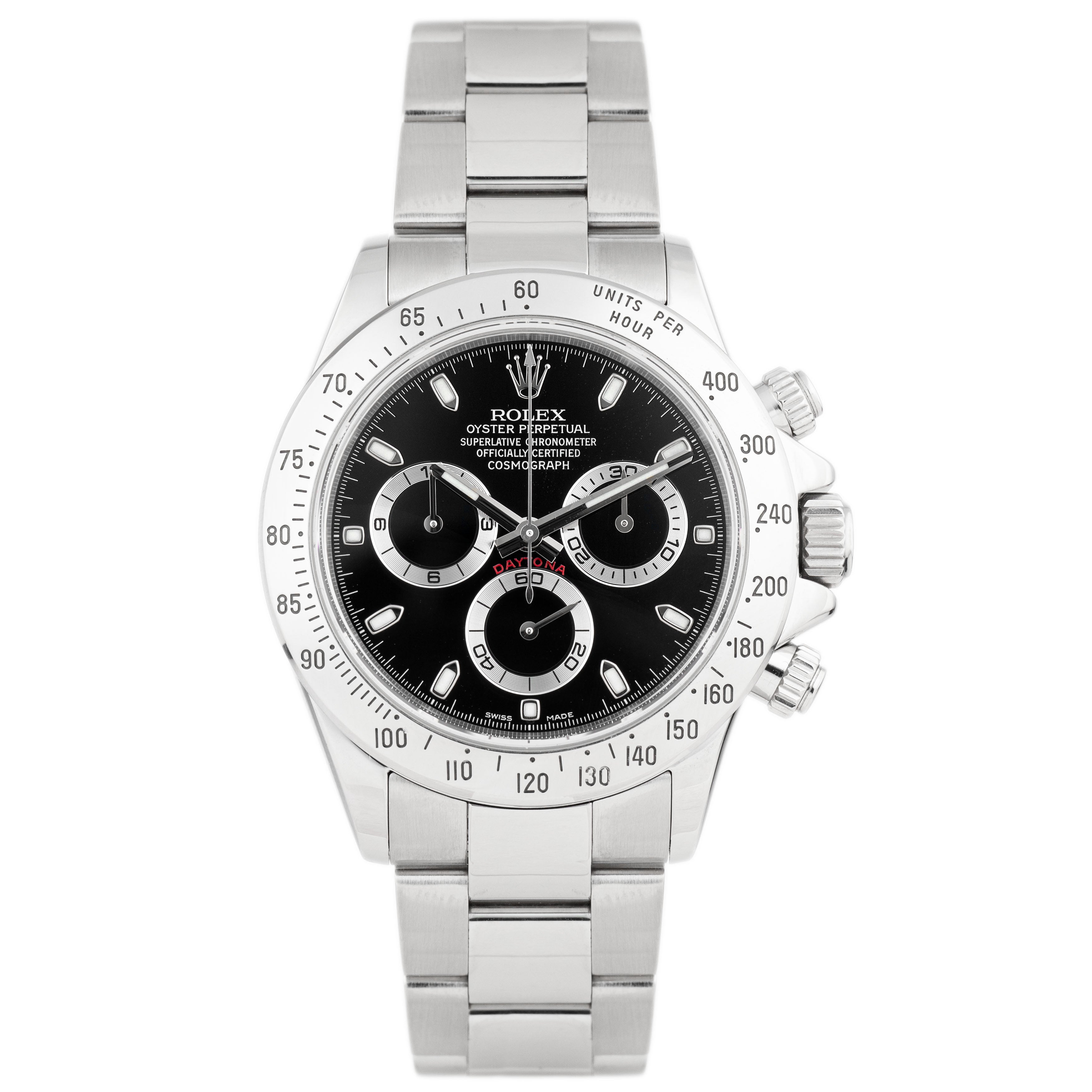 Rolex Cosmograph Daytona Stainless Steel Black Dial 40mm 116520