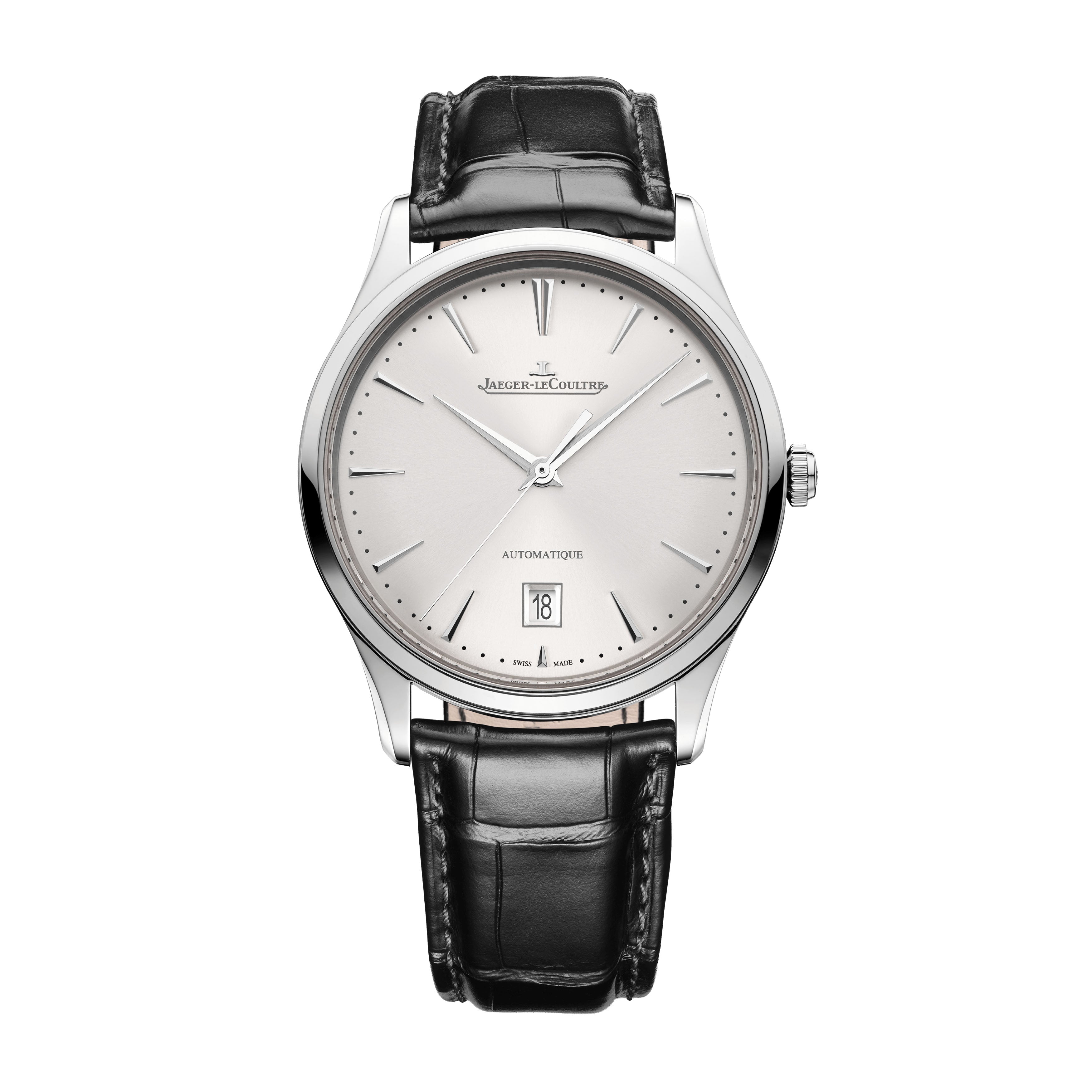 Jaeger-LeCoultre Master Ultra Thin Date Watch, 39mm Silver Dial Q1238421