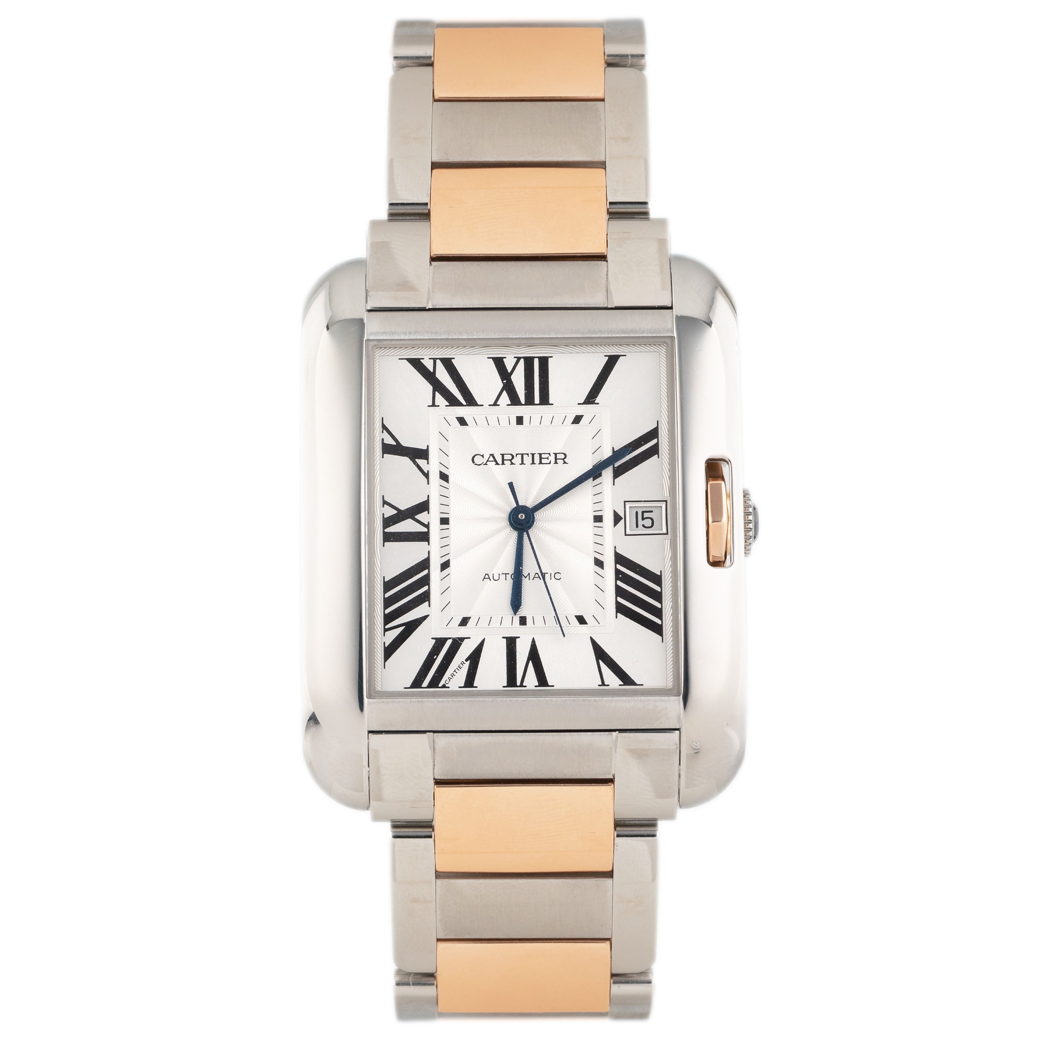 Cartier Tank Anglaise Stainless Steel White Dial 37x47mm W53100006 Ful