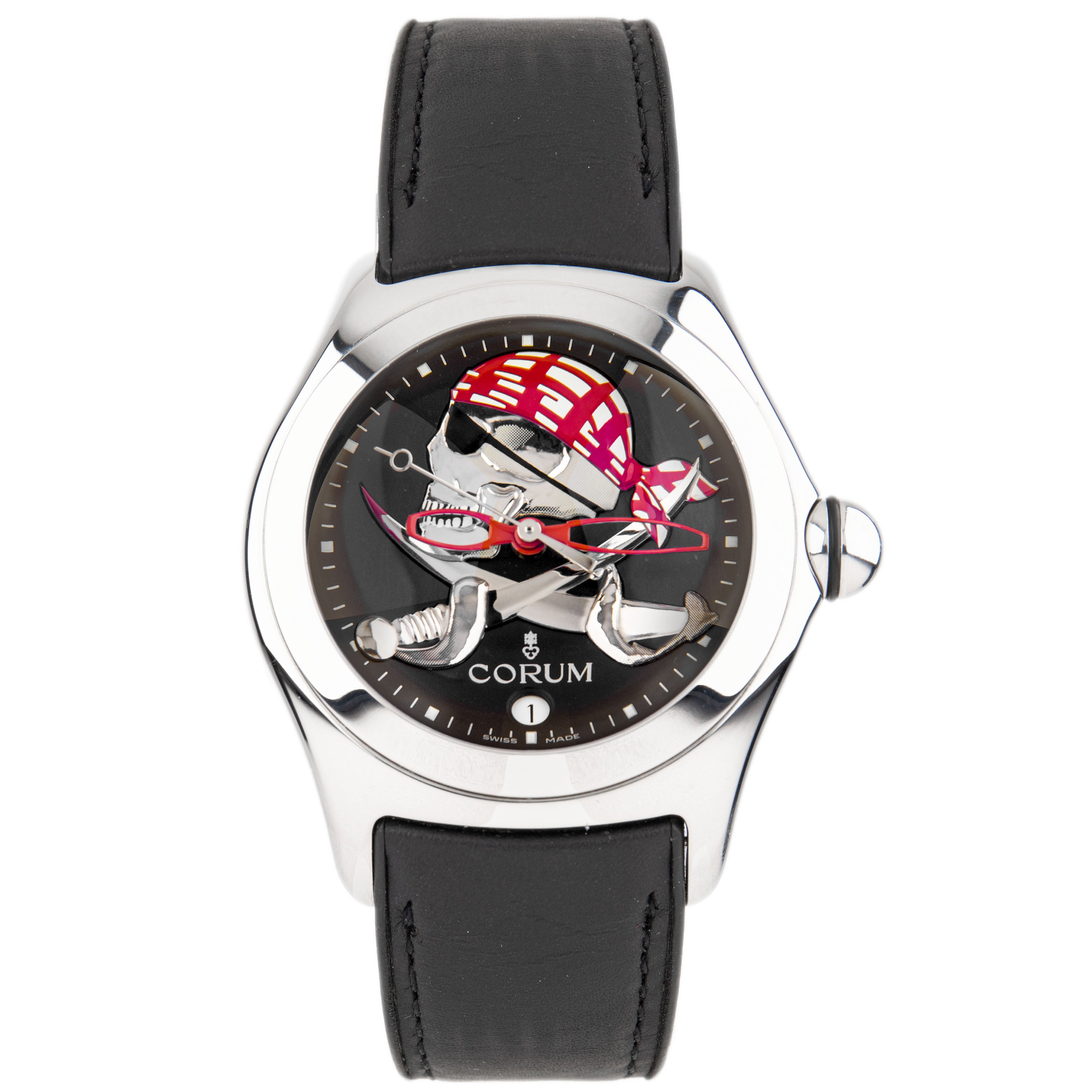 CORUM Bubble Privateer Stainless Steel Black Dial 45mm 082.150.20