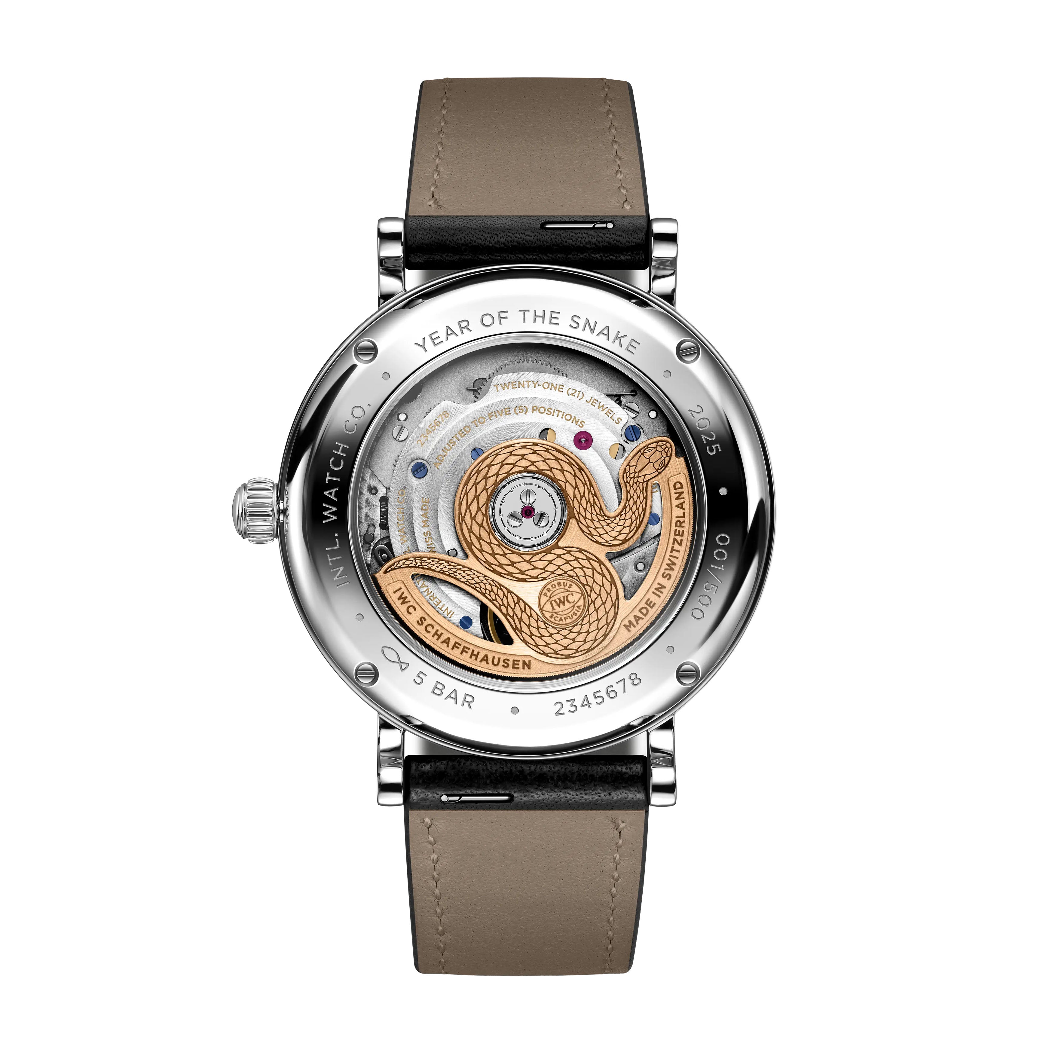 IWC Portofino Automatic Moon Phase 37 Year of the Snake Watch, 37.1mm Red Dial, IW459604