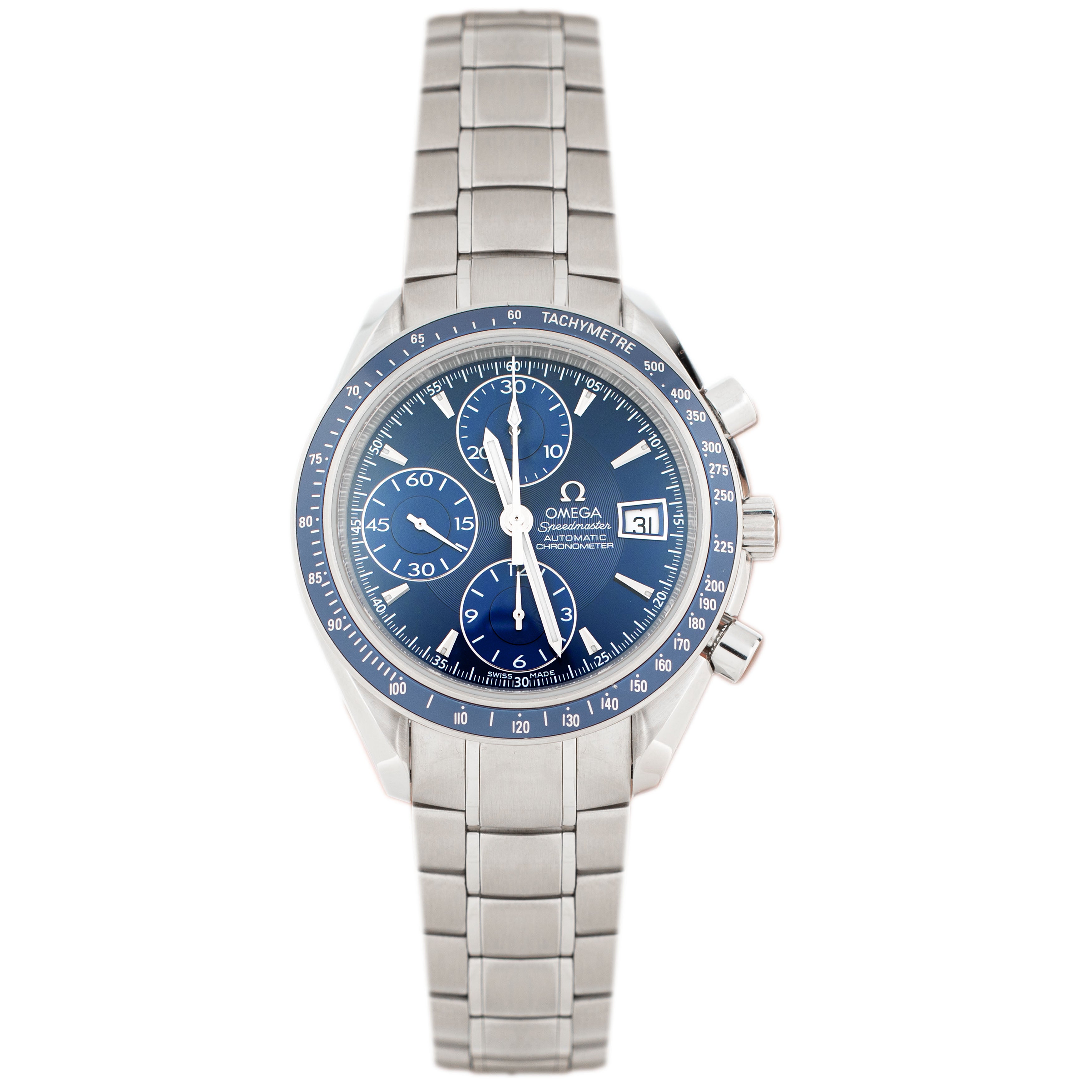 Omega Speedmaster Day/Date Stainless Steel Blue Dial 40mm 3212.80.00 Full Set