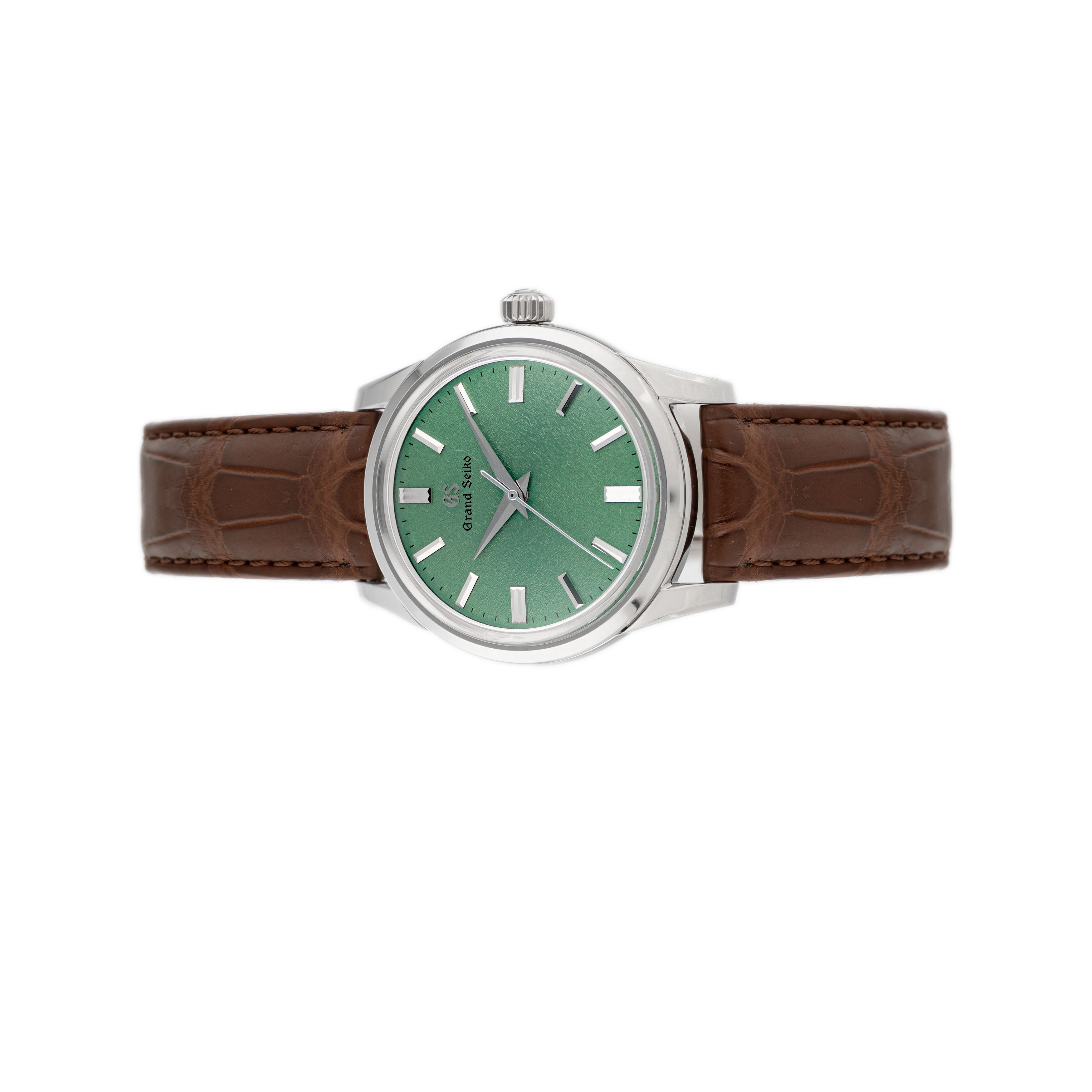 Grand Seiko Elegance Genbi Valley Stainless Steel Green Dial 37.3mm SBGW277 Full Set