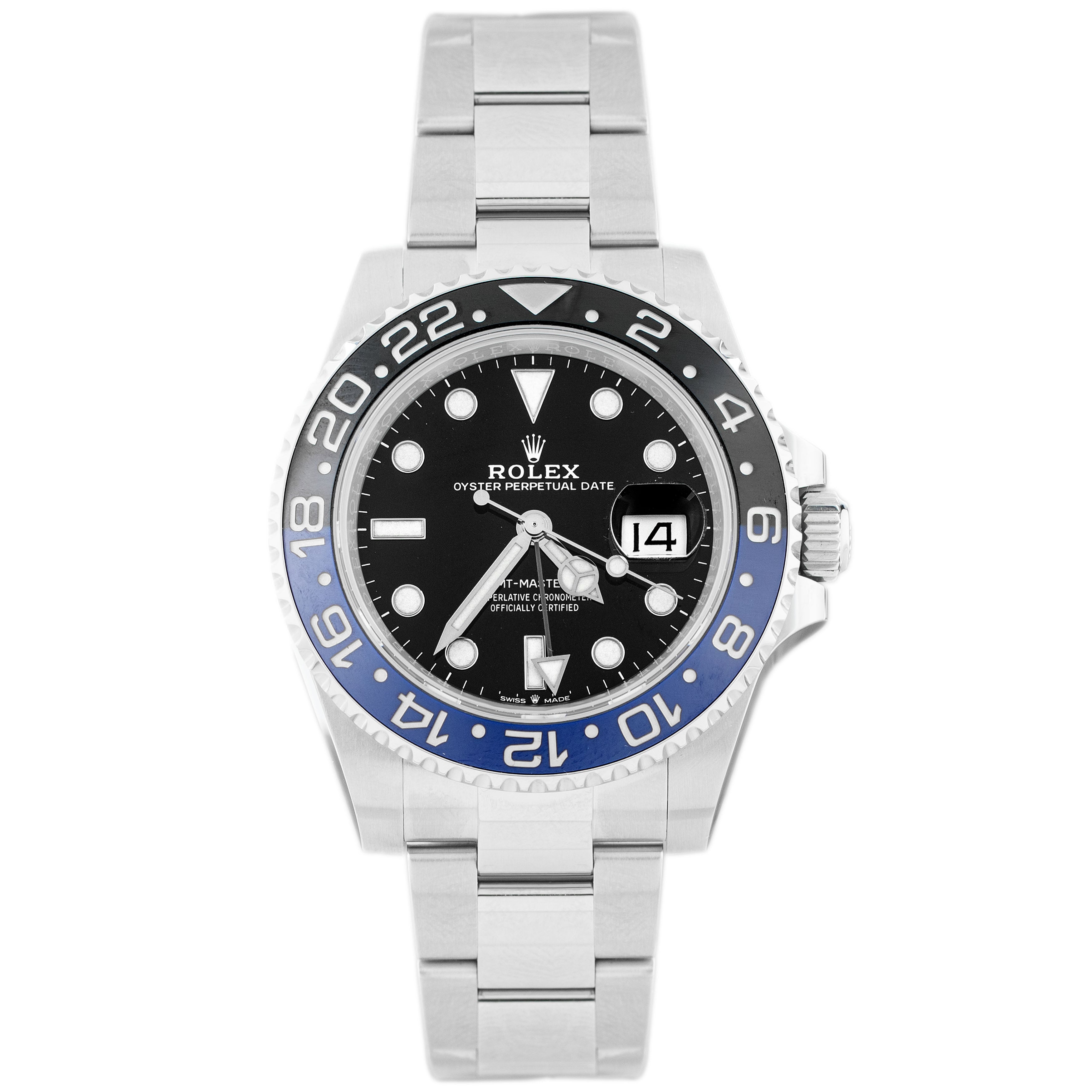 Rolex GMT-Master II Batman Stainless Steel Black Dial Oyster 40mm 126710BLNR Full Set