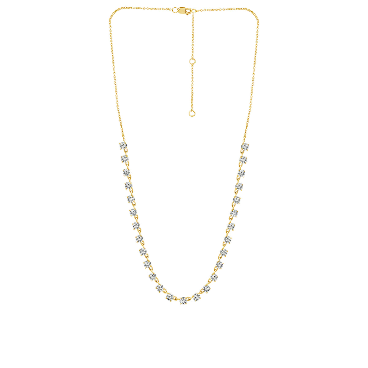 14k Yellow Gold Diamond Necklace