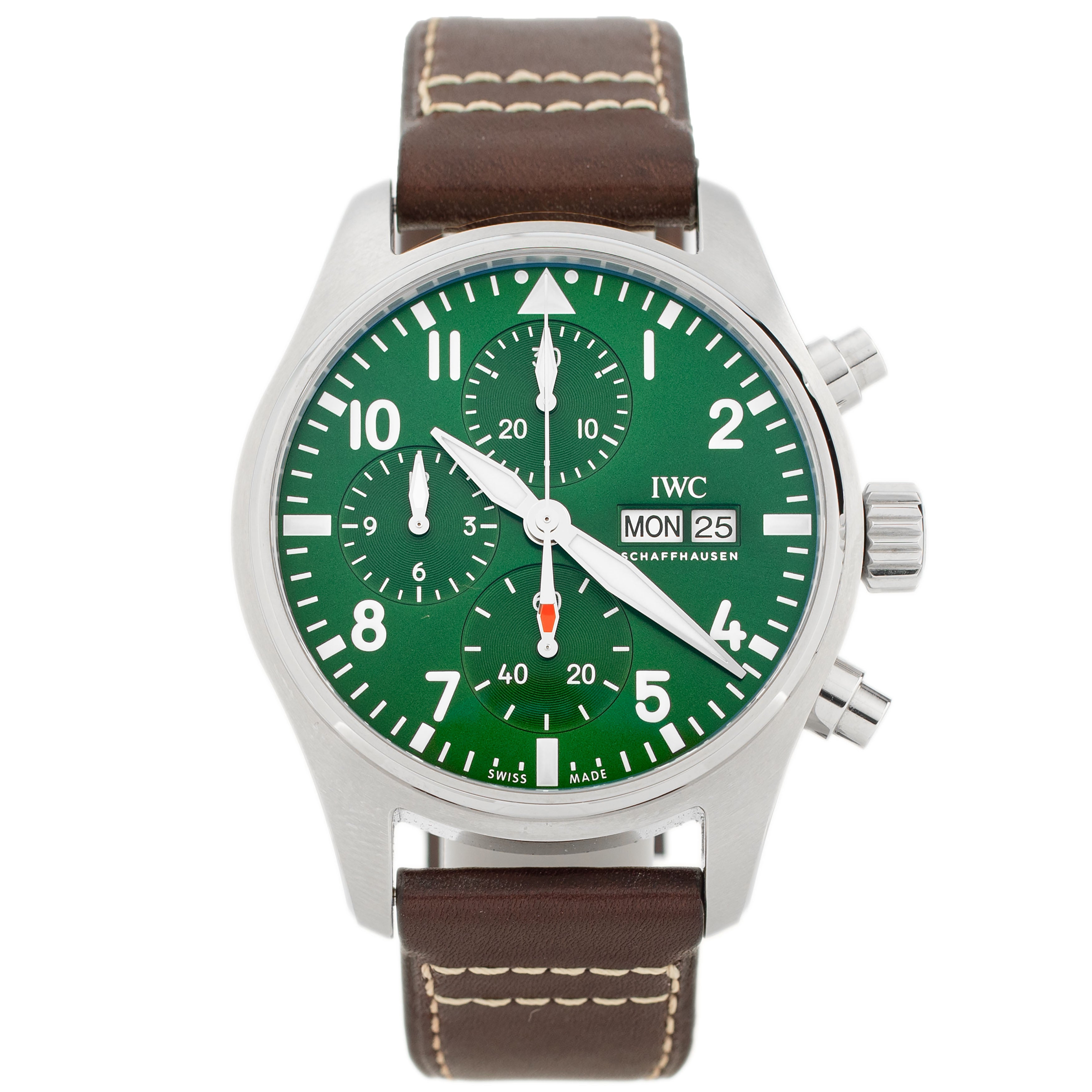 IWC Pilot’s Watch Chronograph 41 Stainless Steel Green Dial 41mm IW388103