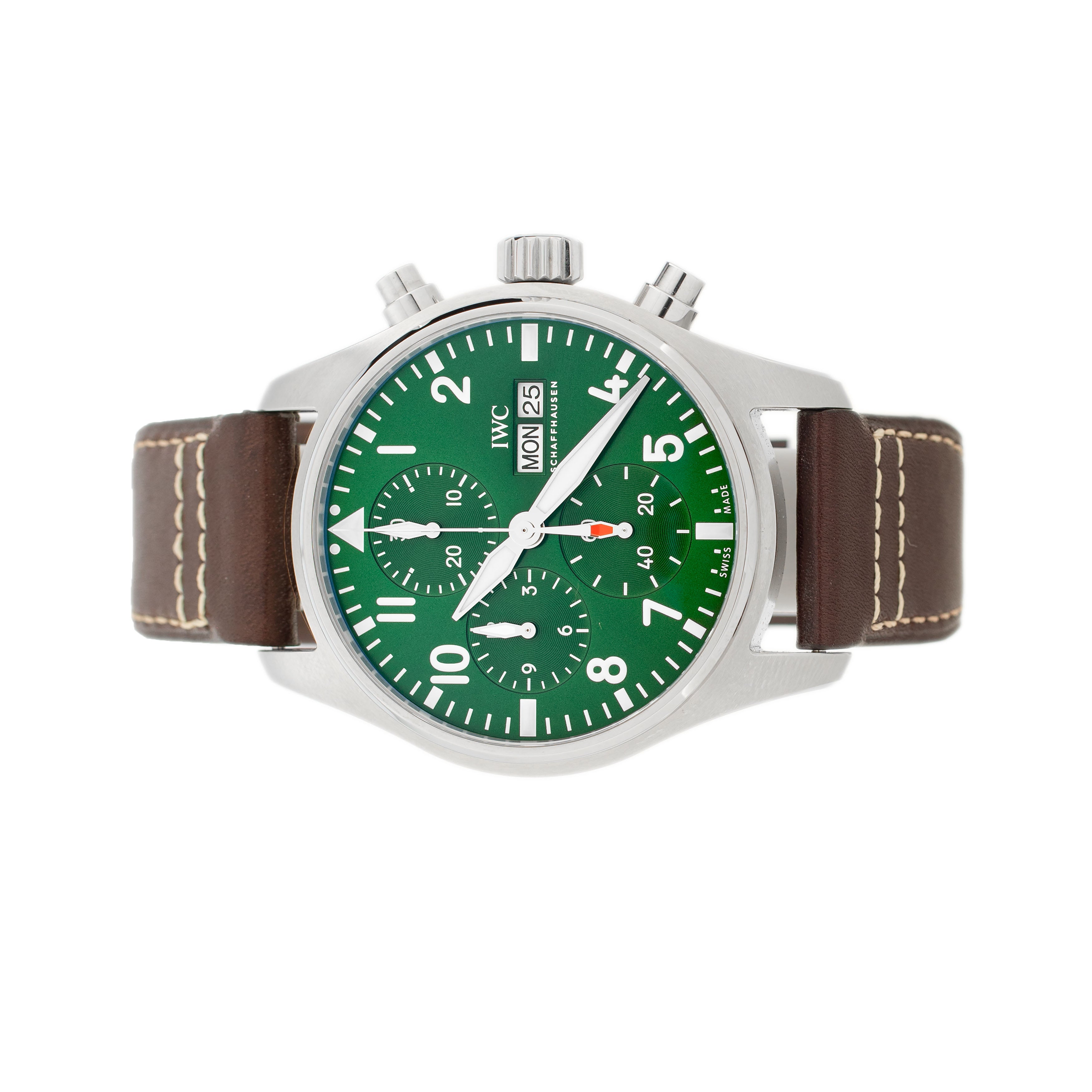 IWC Pilot’s Watch Chronograph 41 Stainless Steel Green Dial 41mm IW388103