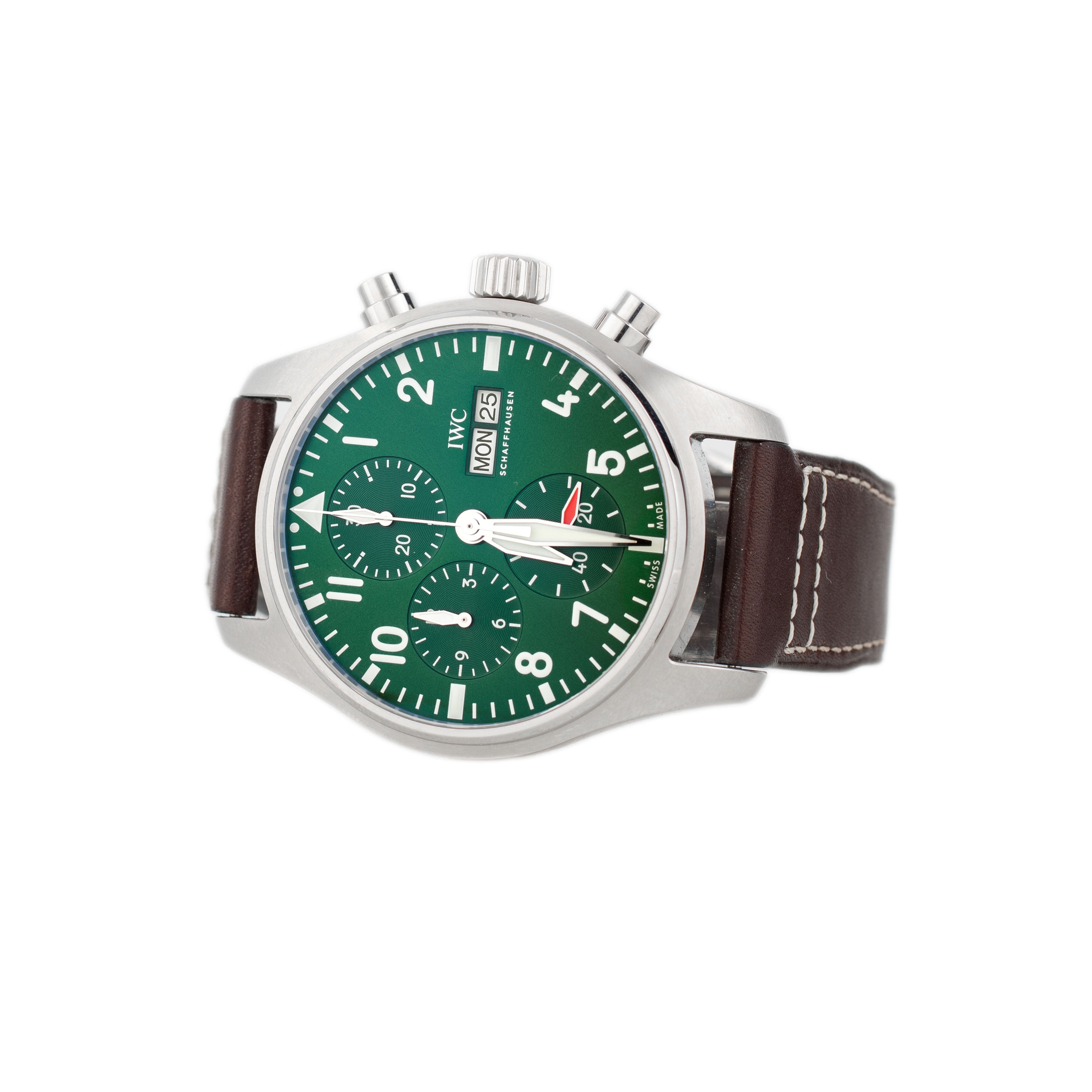 IWC Pilot’s Watch Chronograph 41 Stainless Steel Green Dial 41mm IW388103