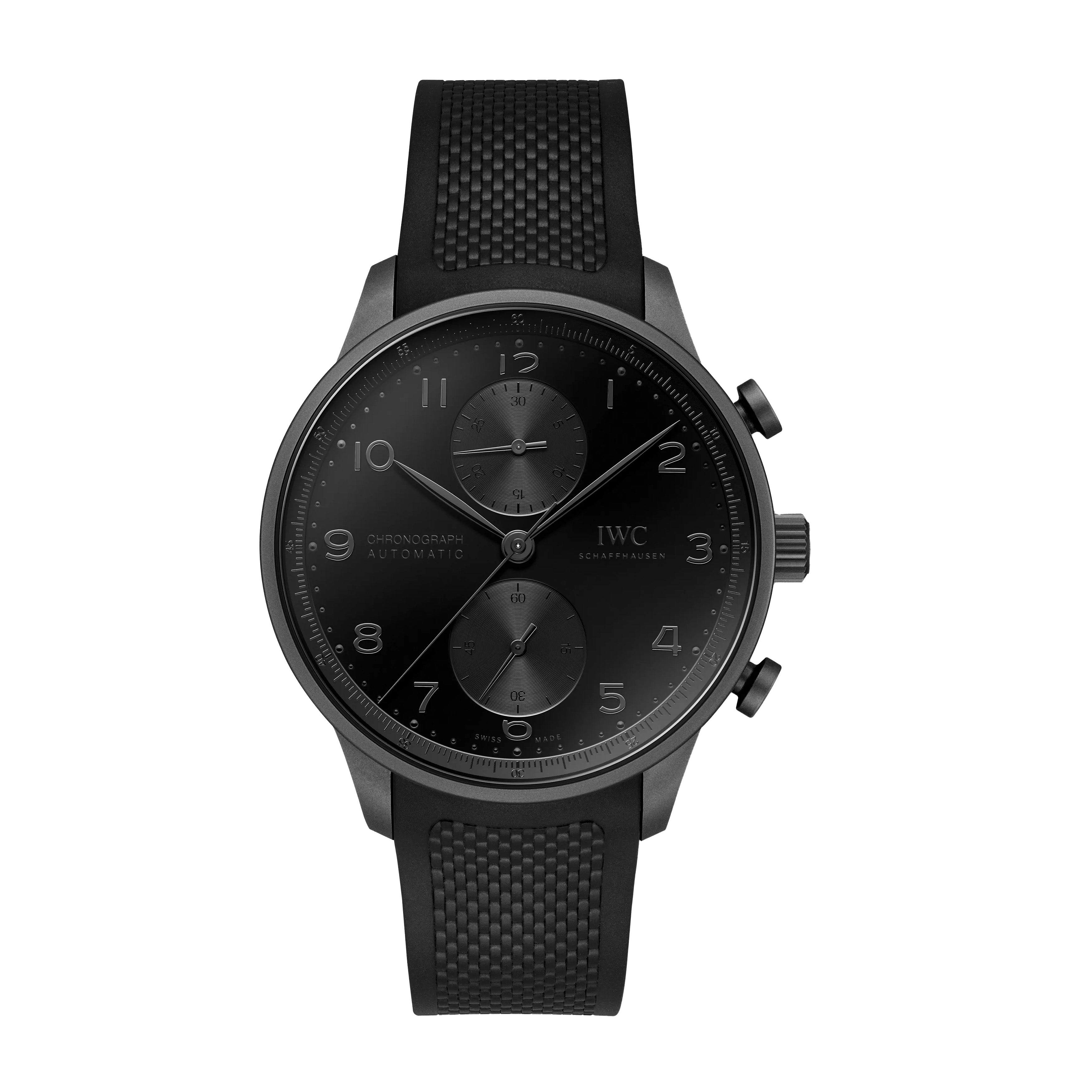 IWC Portugieser Chronograph Ceratanium Watch, 41mm Black Dial, IW371631