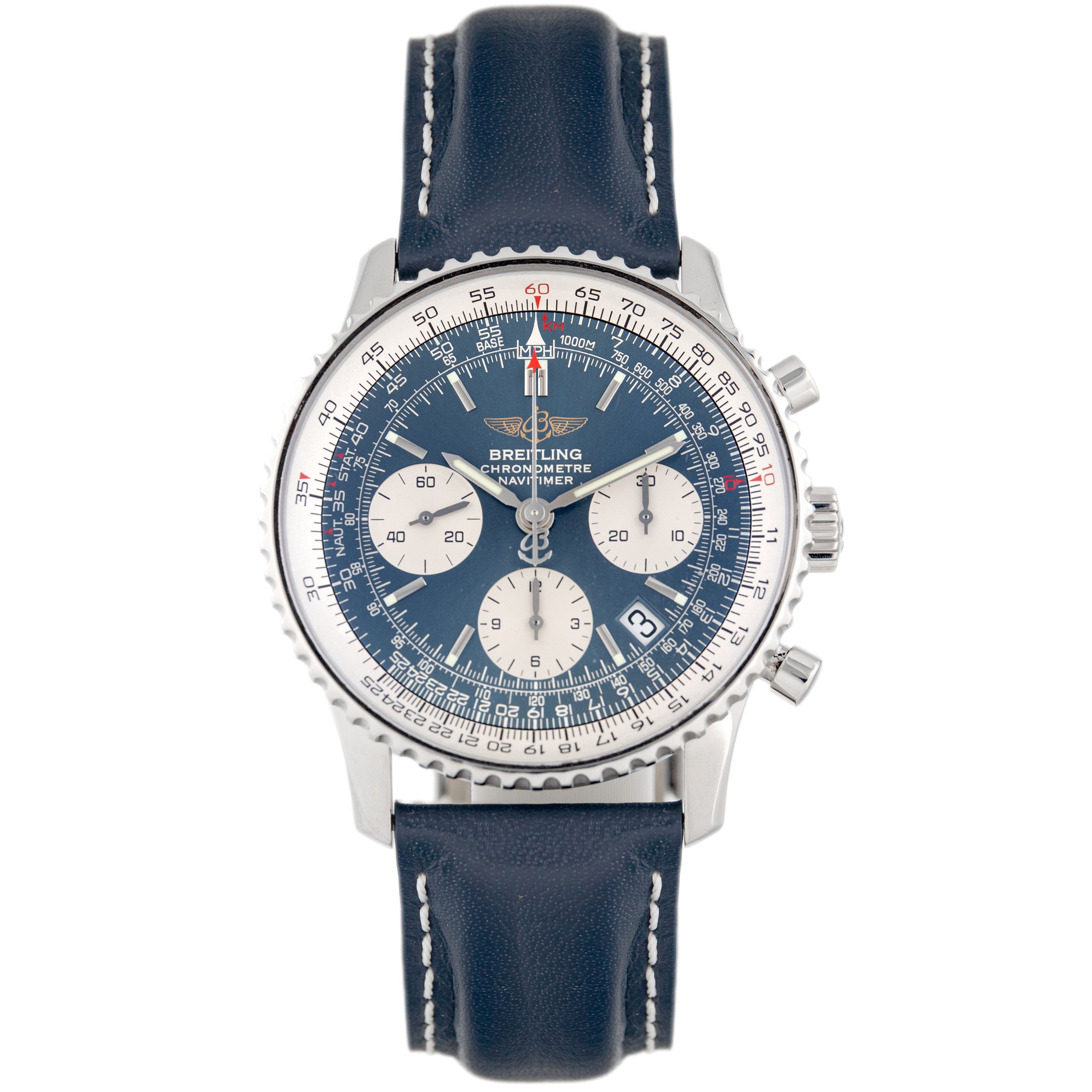 Breitling Navitimer Chronograph Stainless Steel Blue Dial 42mm A23322