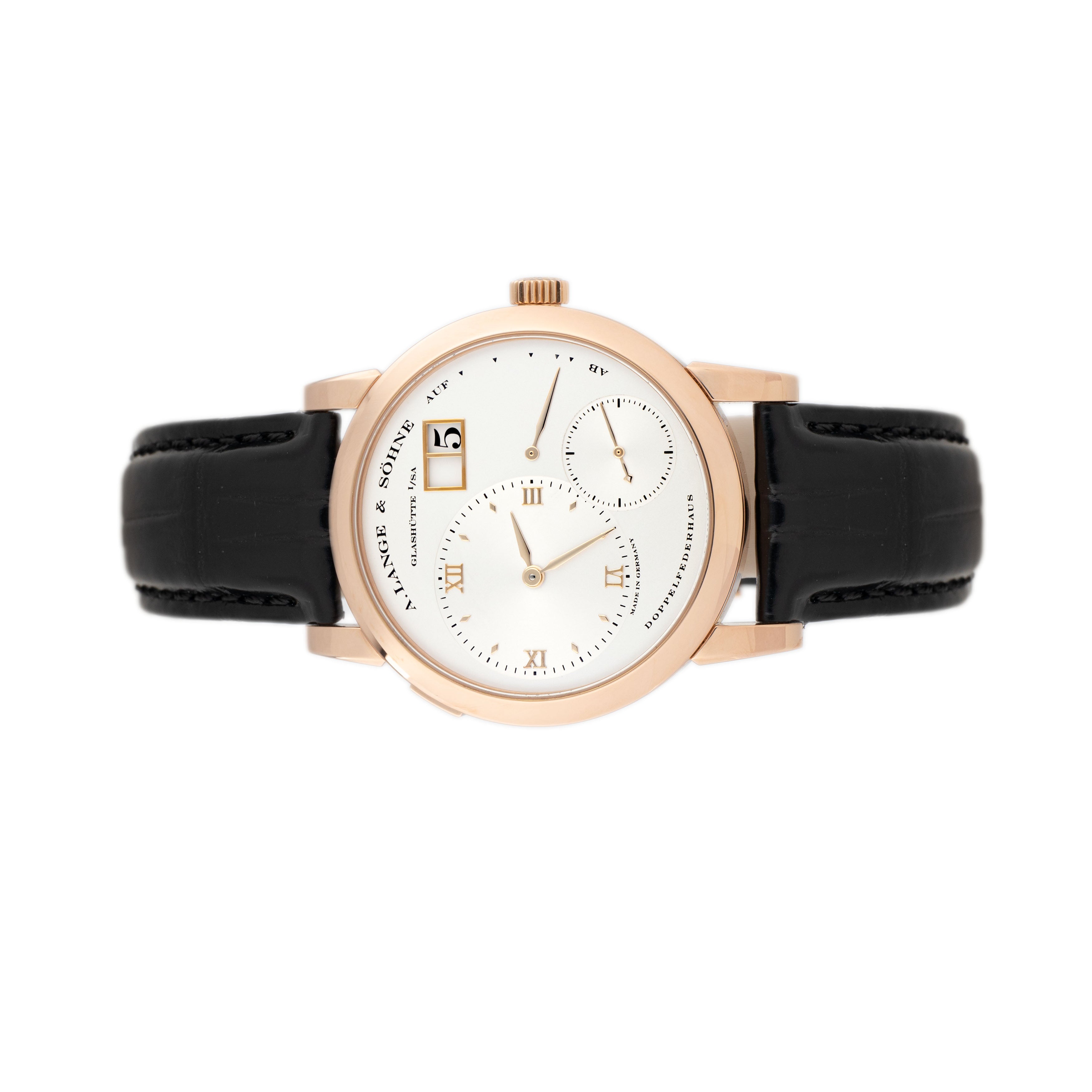 A. Lange & Sohne Lange 1 Rose Gold Silver Dial 38.5mm 101.032 Full Set