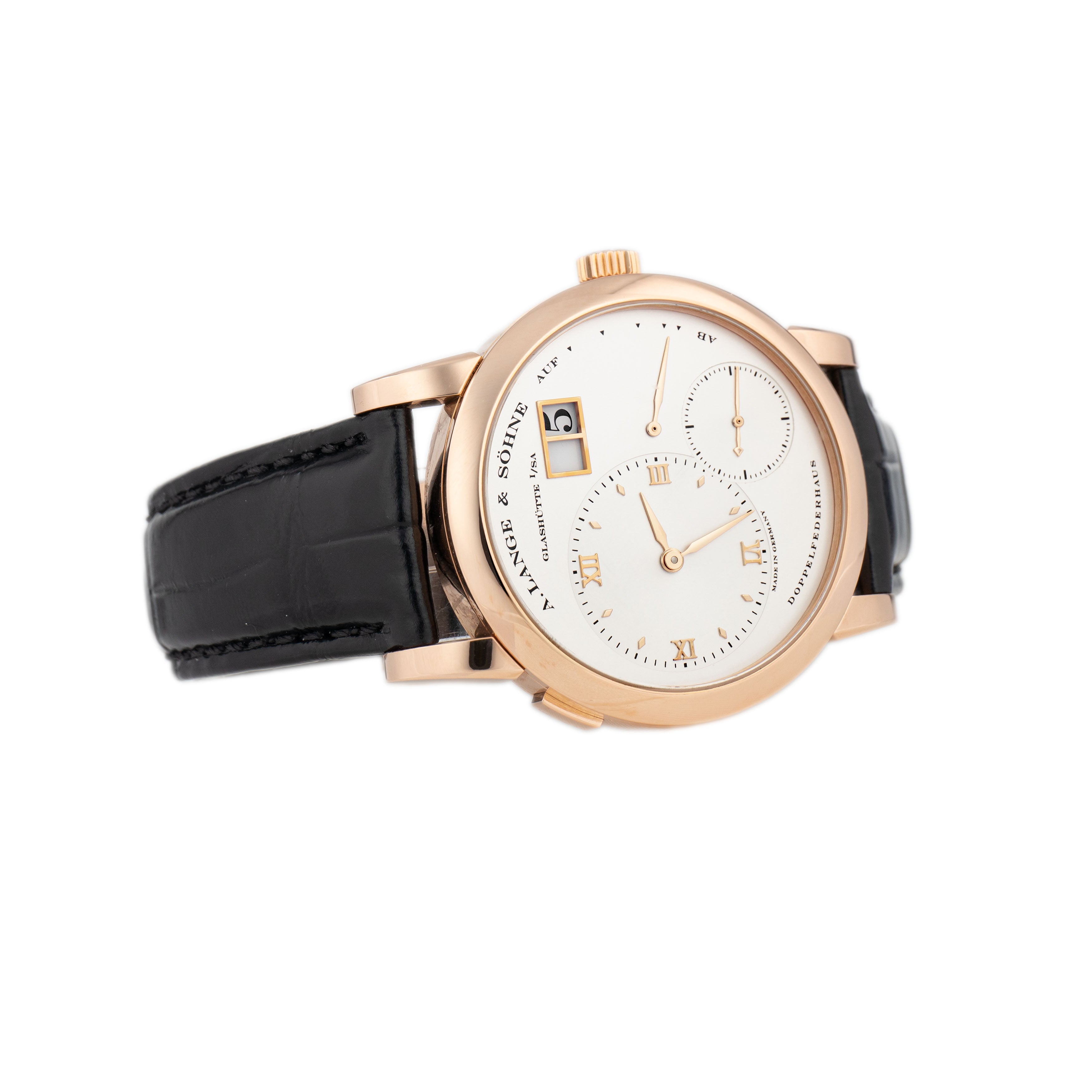 A. Lange & Sohne Lange 1 Rose Gold Silver Dial 38.5mm 101.032 Full Set