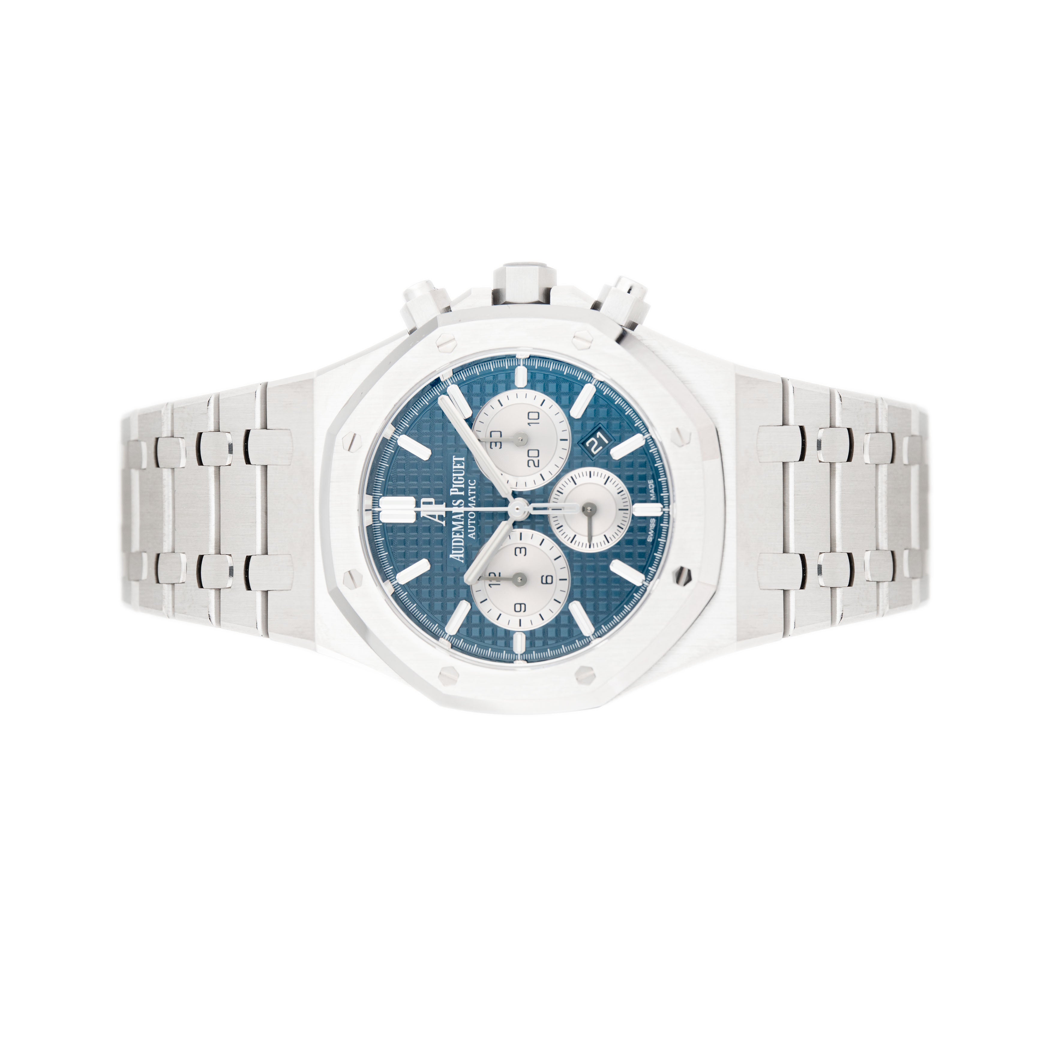 Audemars Piguet Royal Oak Chronograph Stainless Steel Blue Dial 41mm 26331ST.OO.1220ST.01 Full Set