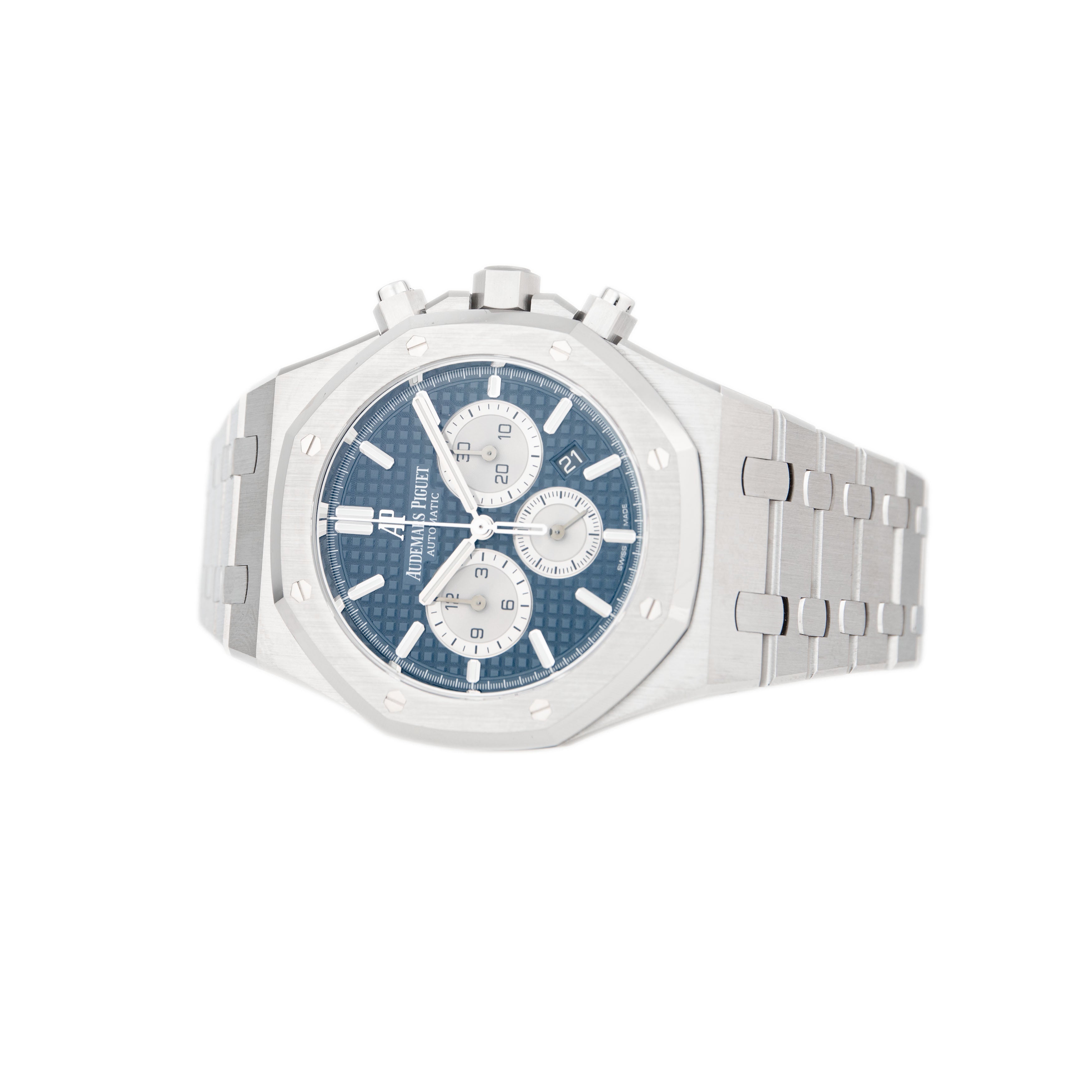 Audemars Piguet Royal Oak Chronograph Stainless Steel Blue Dial 41mm 26331ST.OO.1220ST.01 Full Set