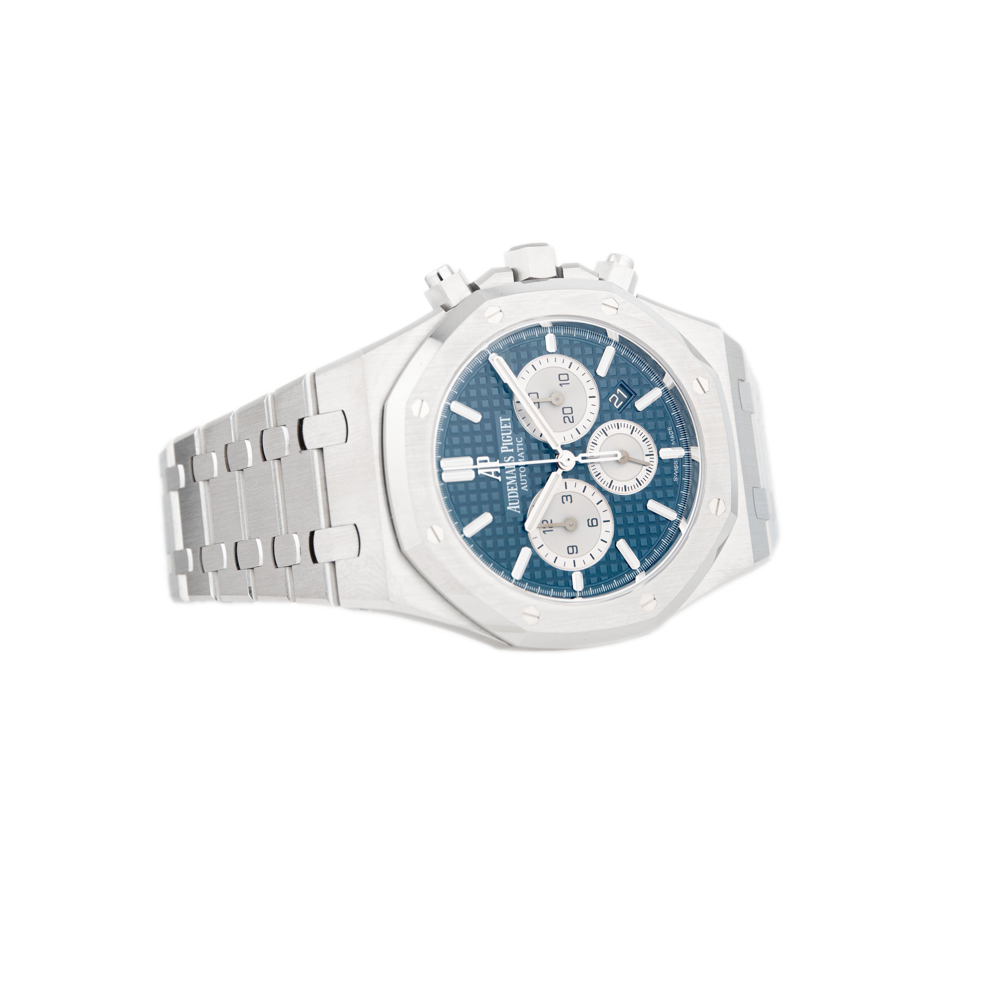 Audemars Piguet Royal Oak Chronograph Stainless Steel Blue Dial 41mm 26331ST.OO.1220ST.01 Full Set