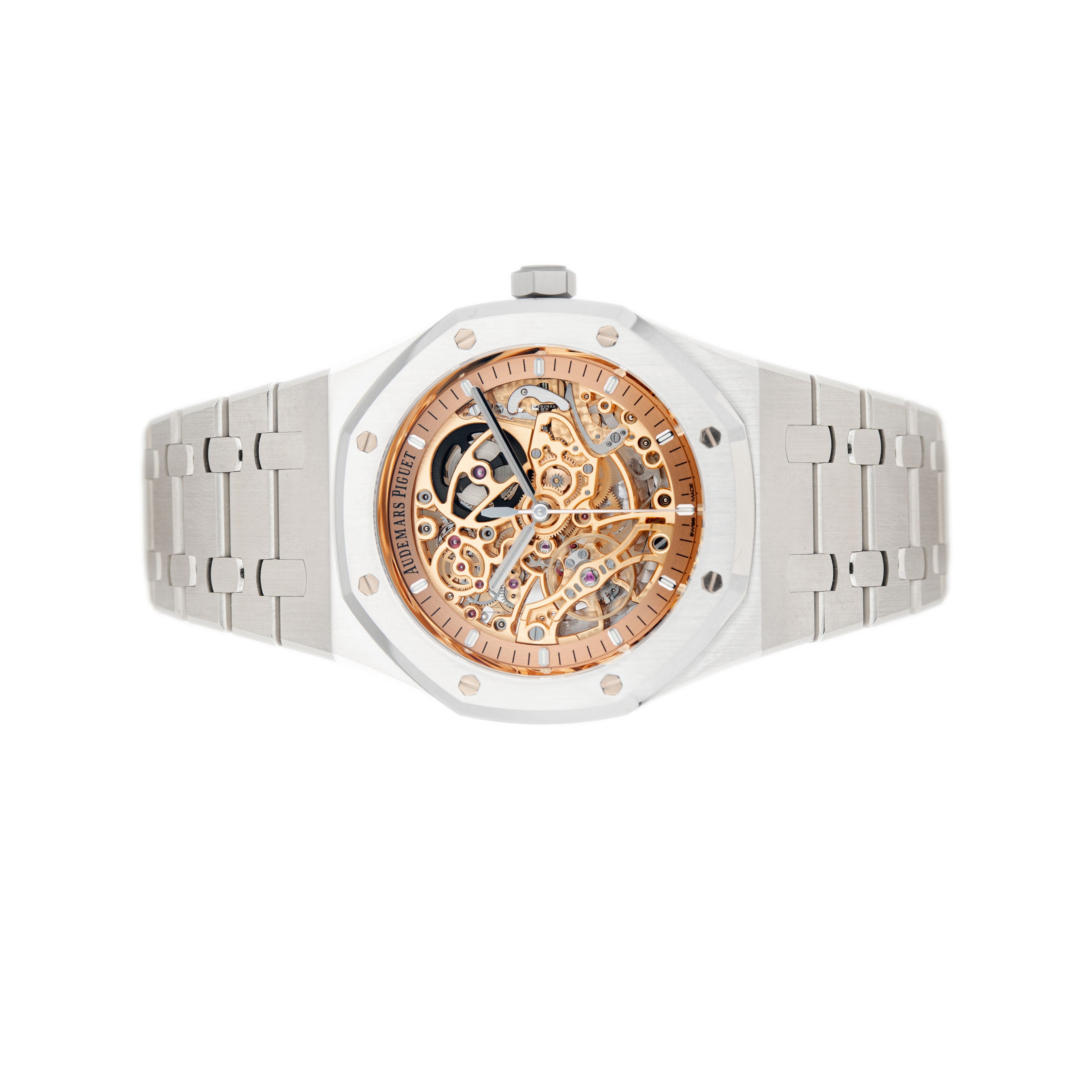 Audemars Piguet Royal Oak Double Balance Wheel Openworked Stainless Steel Skeleton Dial 41mm 15407ST.OO.1220ST.01 Full Set