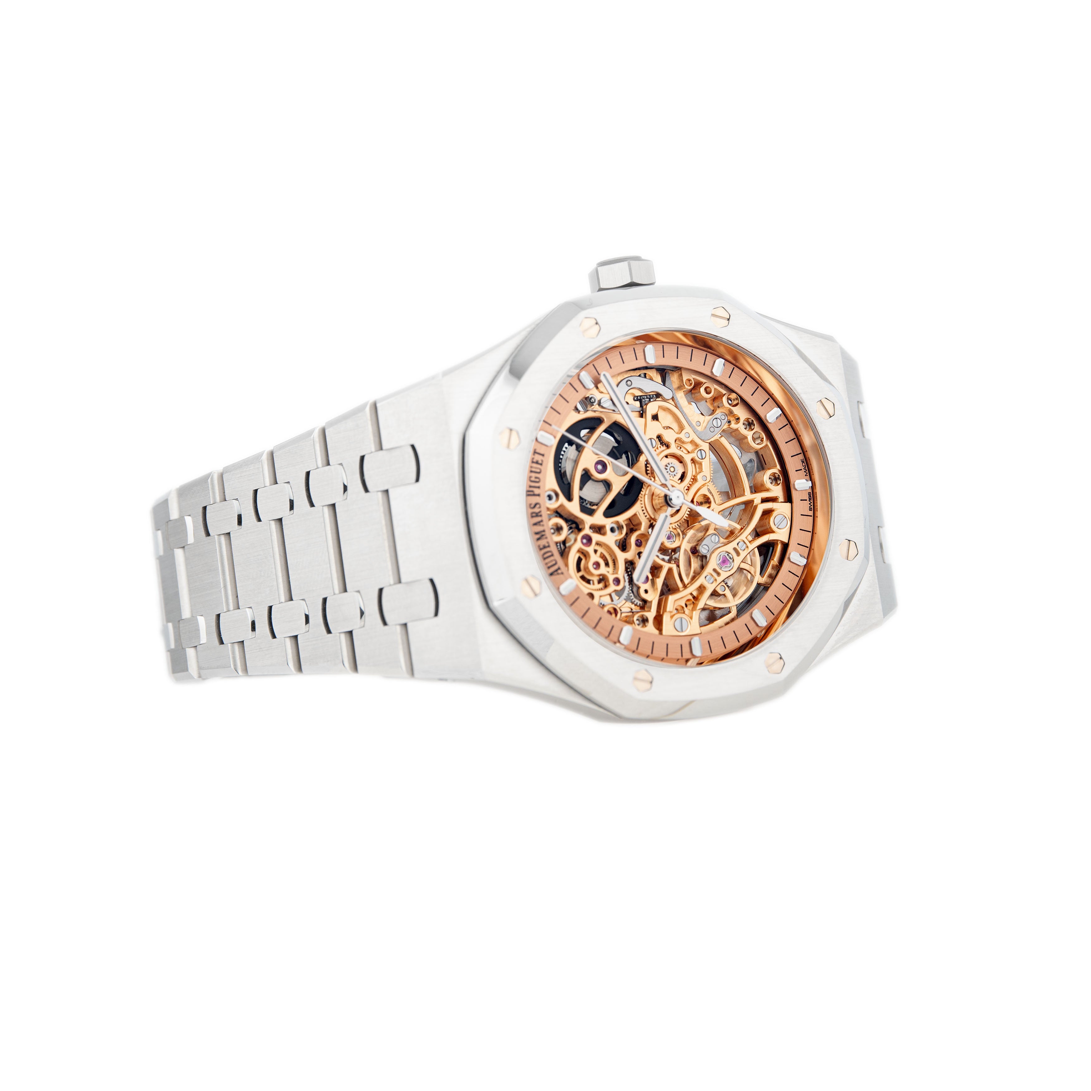 Audemars Piguet Royal Oak Double Balance Wheel Openworked Stainless Steel Skeleton Dial 41mm 15407ST.OO.1220ST.01 Full Set