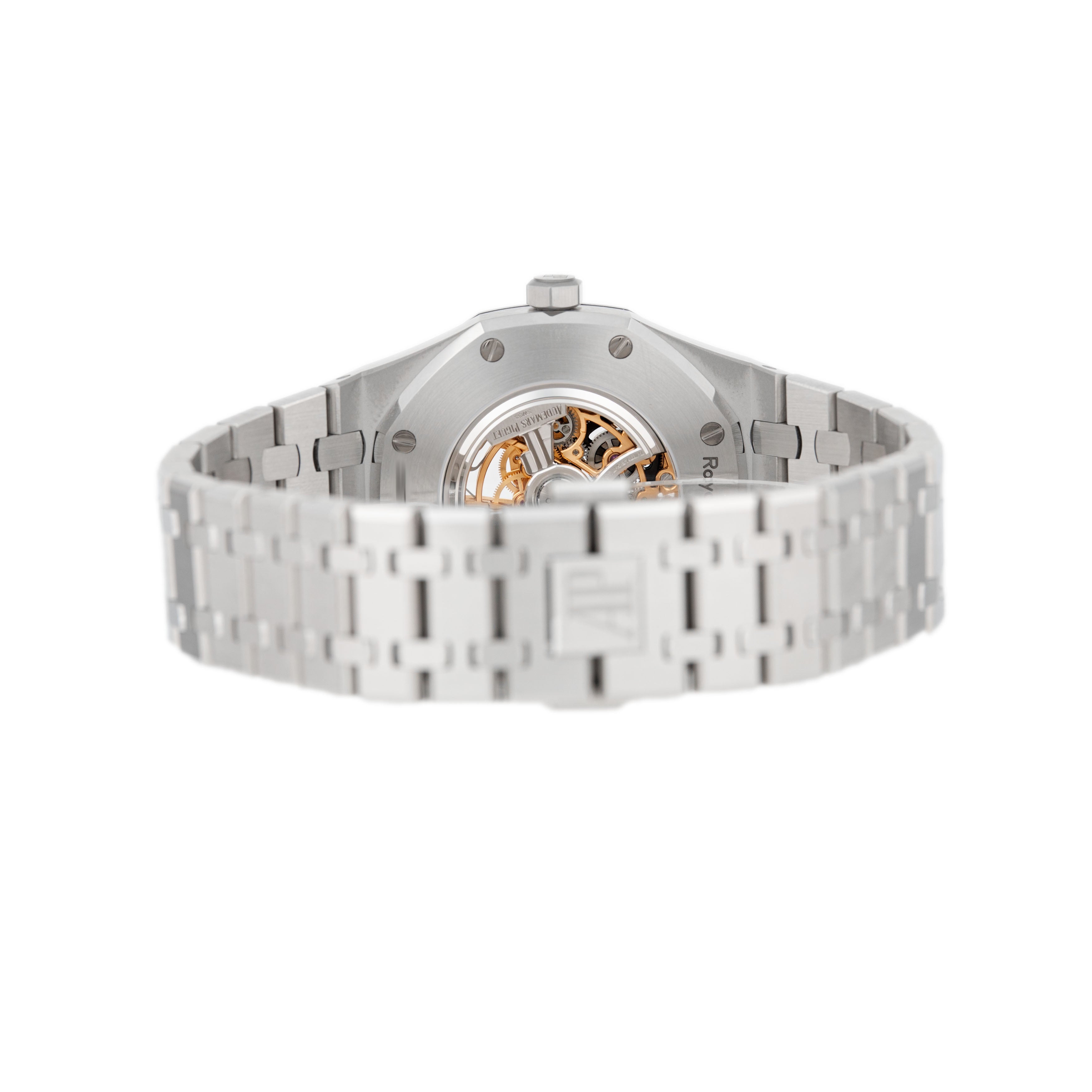 Audemars Piguet Royal Oak Double Balance Wheel Openworked Stainless Steel Skeleton Dial 41mm 15407ST.OO.1220ST.01 Full Set